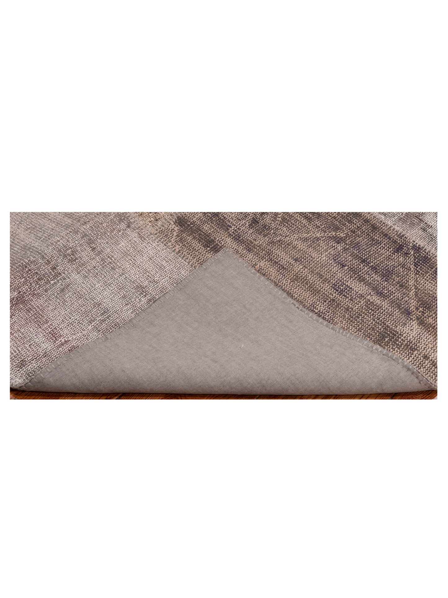 Patchwork Gray Ivory 6x8.9 Hand Knotted Rug