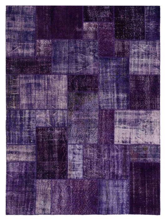 Pasha Turkish Vestige Patchwork  Purple  Contemporary