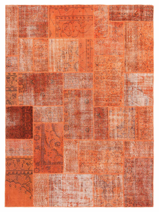 Pasha Turkish Vestige Patchwork  Orange  Contemporary