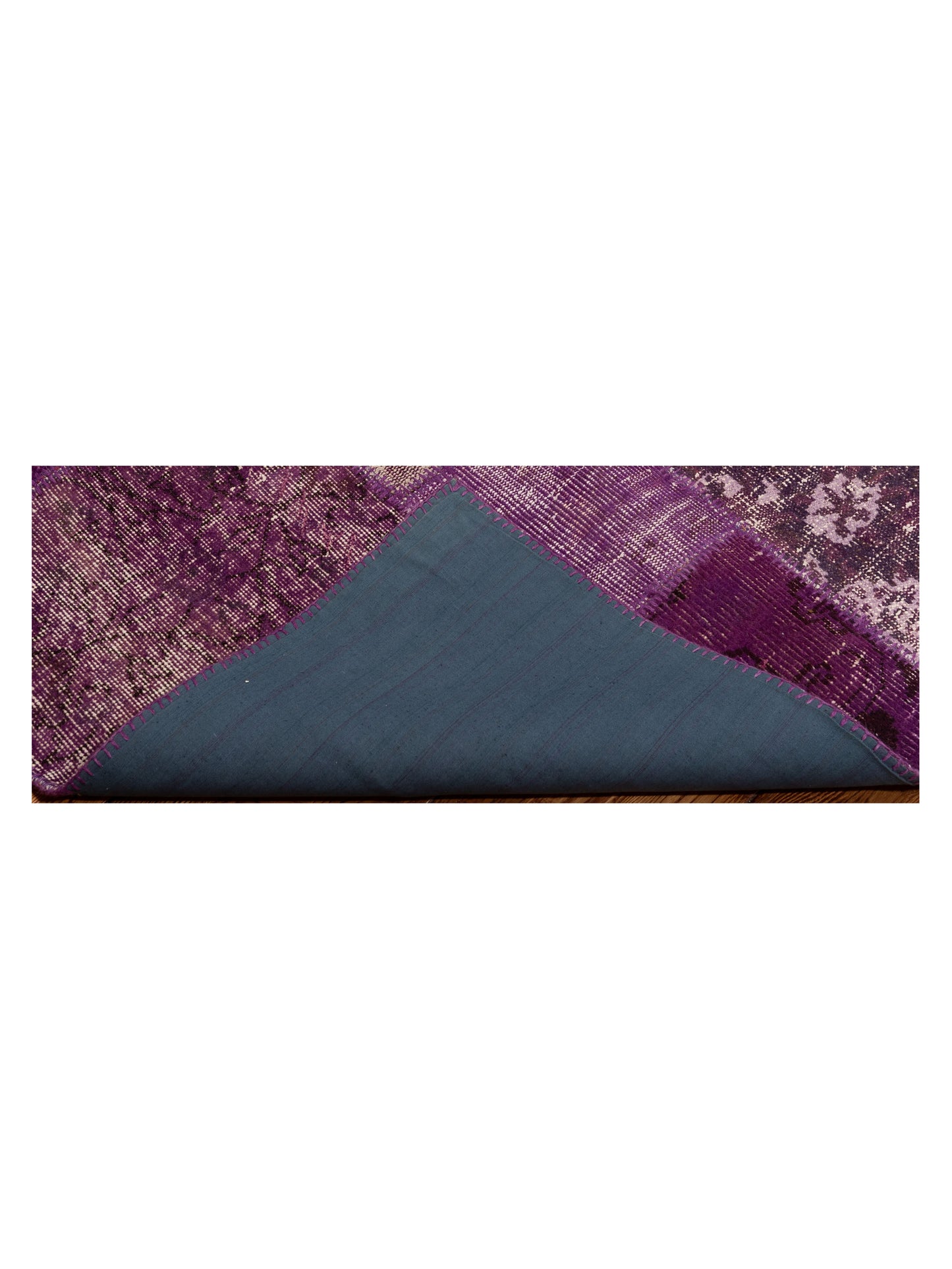 Patchwork Purple 9x12 Hand Knotted Rug