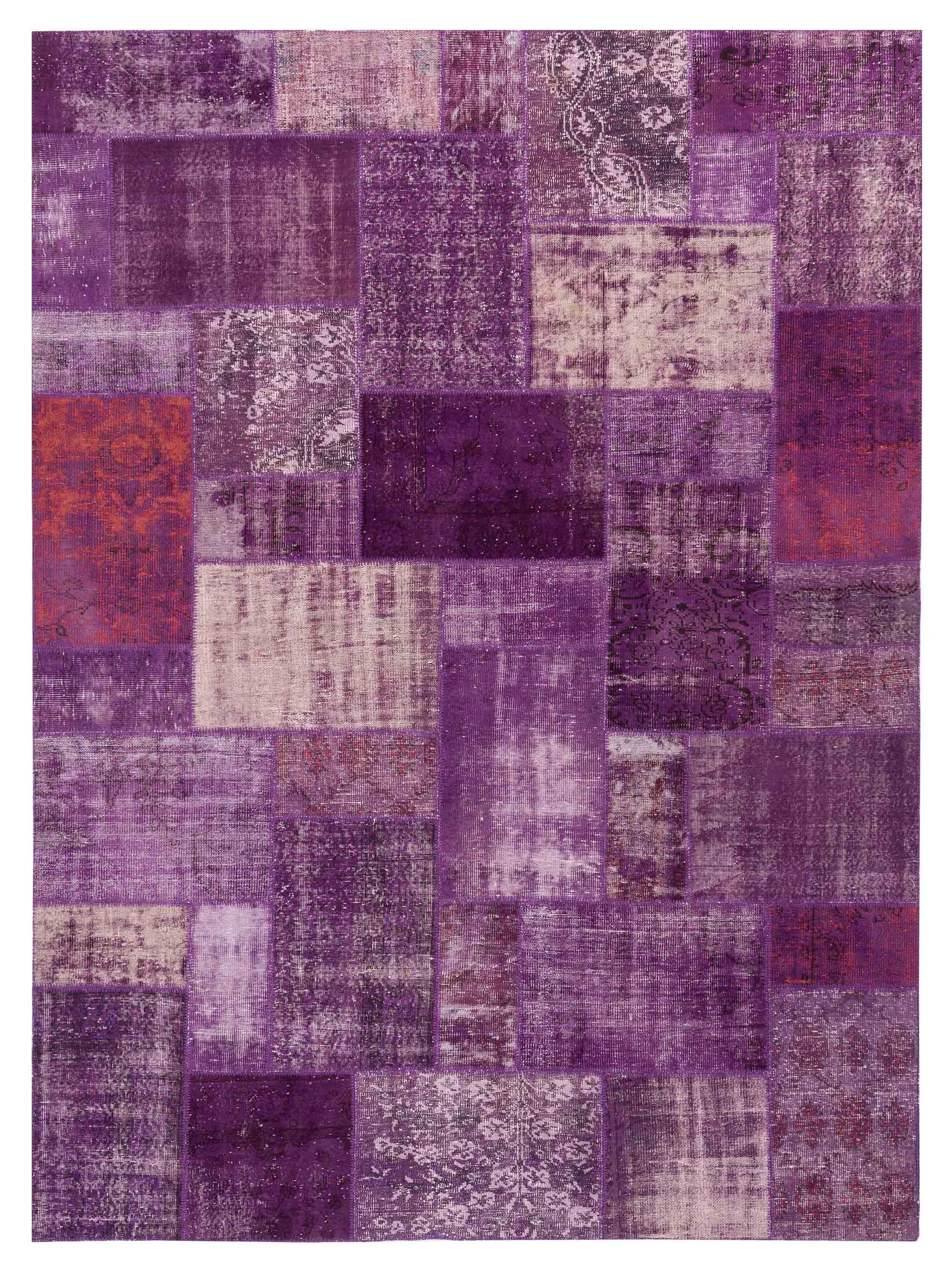 Pasha Turkish Vestige Patchwork  Purple  Contemporary