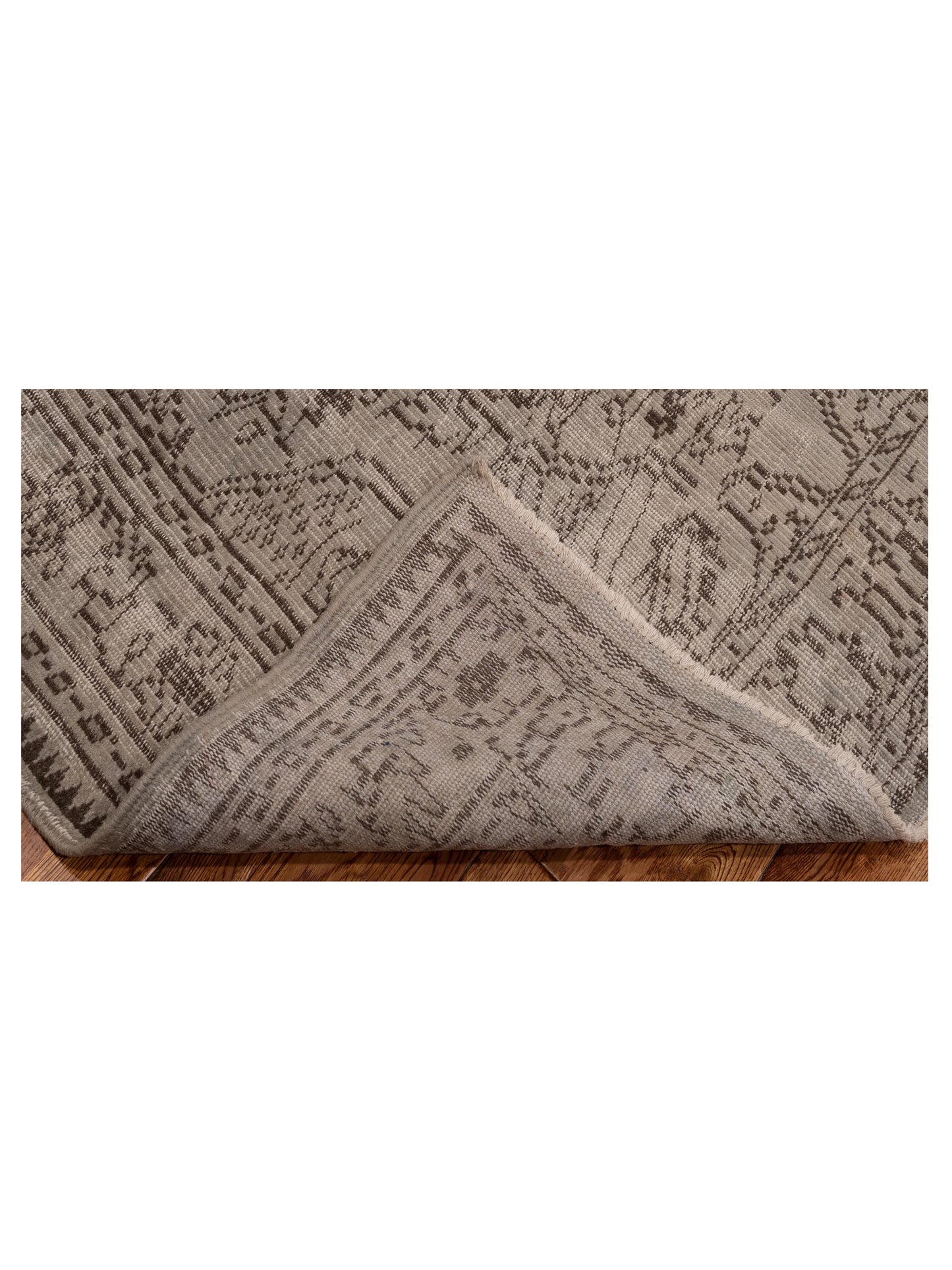 Vintage Silver 5.11x9.1 Hand Knotted Rug