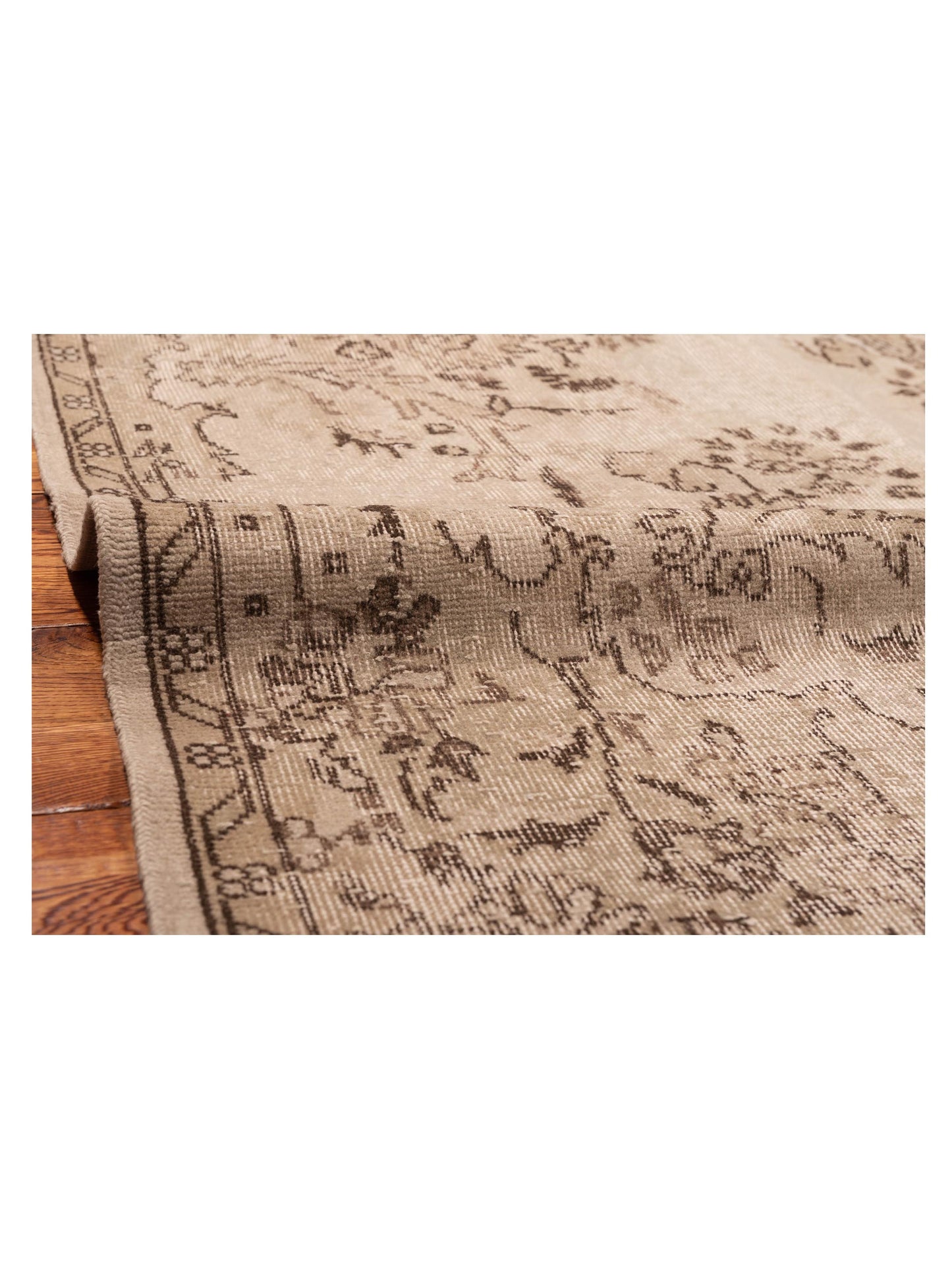 Vintage Silver 6.2x9.7 Hand Knotted Rug