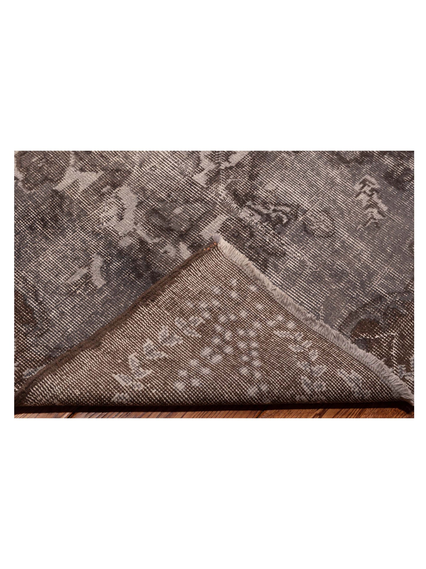 Vintage Gray 6.6x8.6 Hand Knotted Rug