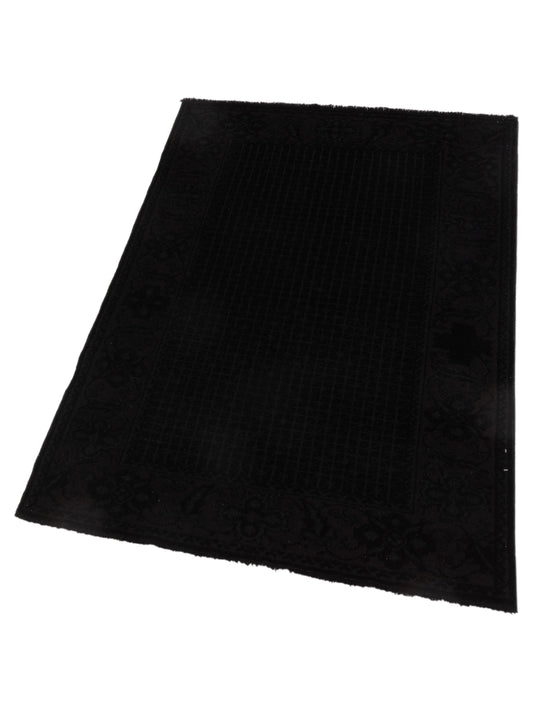 Vintage Black 4x6 Hand Knotted Rug