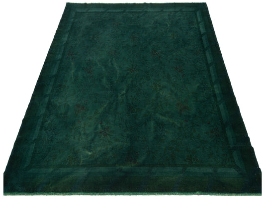 Vintage Green 8.3x9.7 Hand Knotted Rug