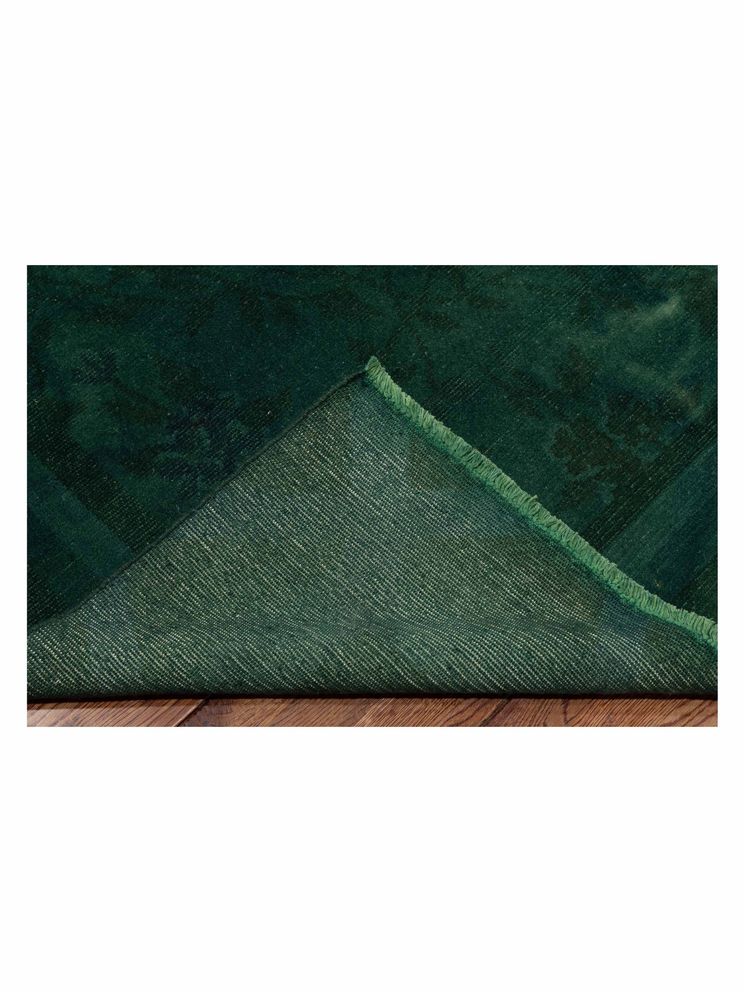 Vintage Green 8.3x9.7 Hand Knotted Rug