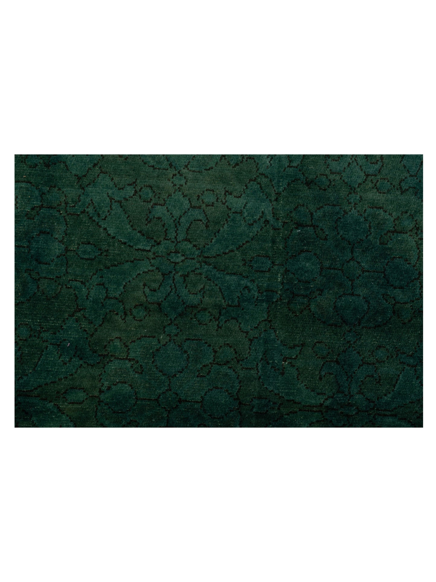Vintage Dark Green 9.2x11.6 Hand Knotted Rug