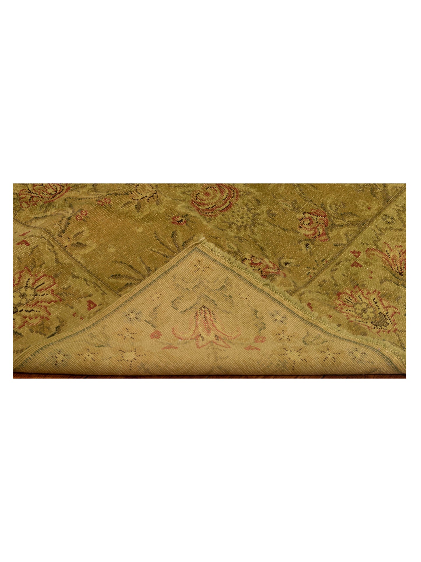 Vintage Green 8x9.8 Hand Knotted Rug