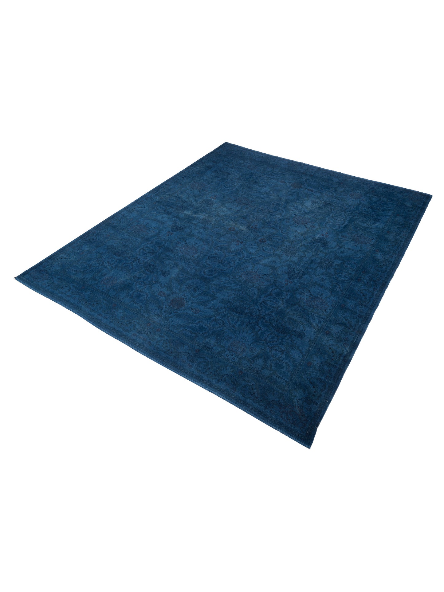 Vintage Dark Blue 12.3x14.9 Hand Knotted Rug