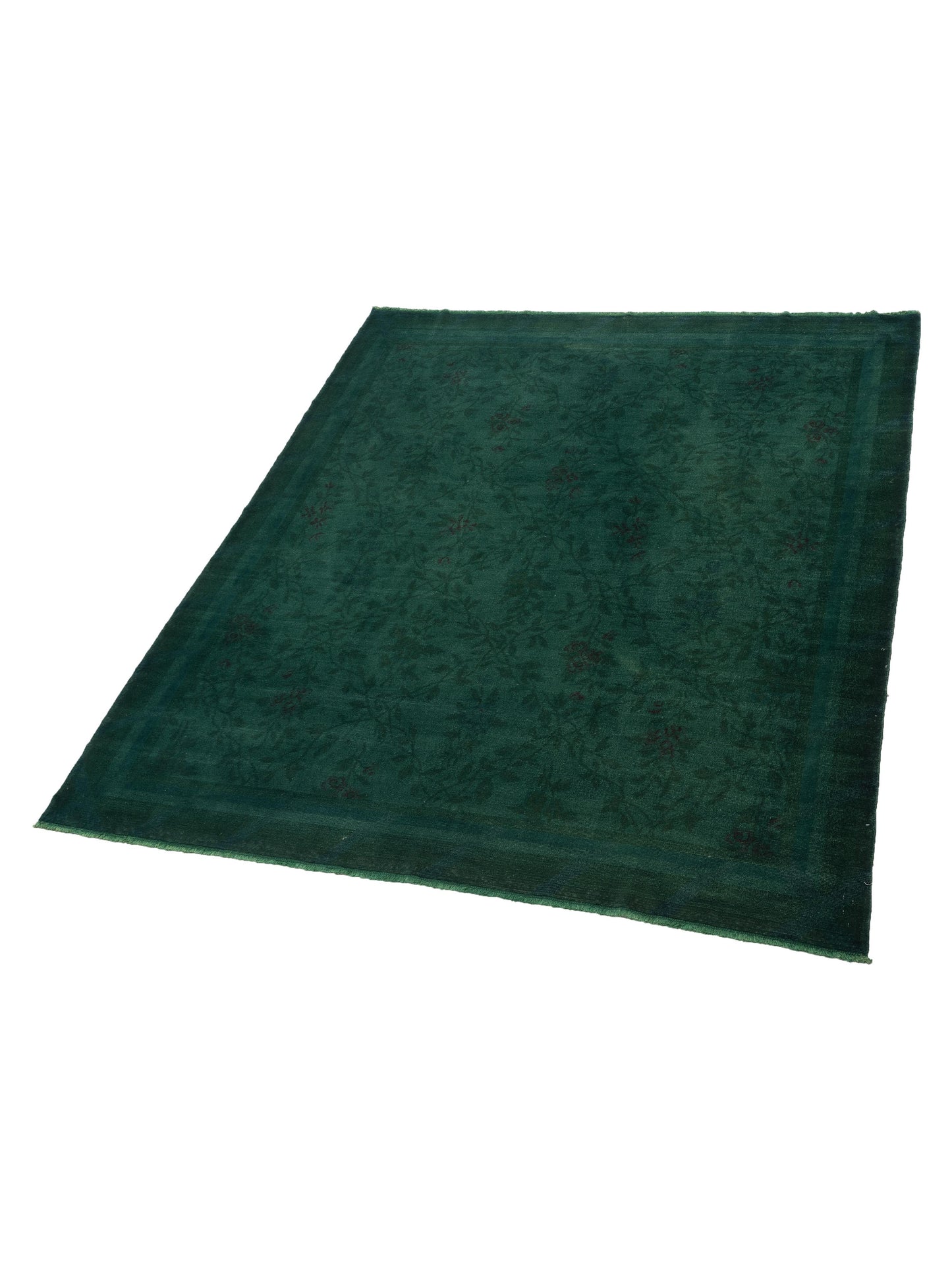 Vintage Green 8.2x9.6 Hand Knotted Rug