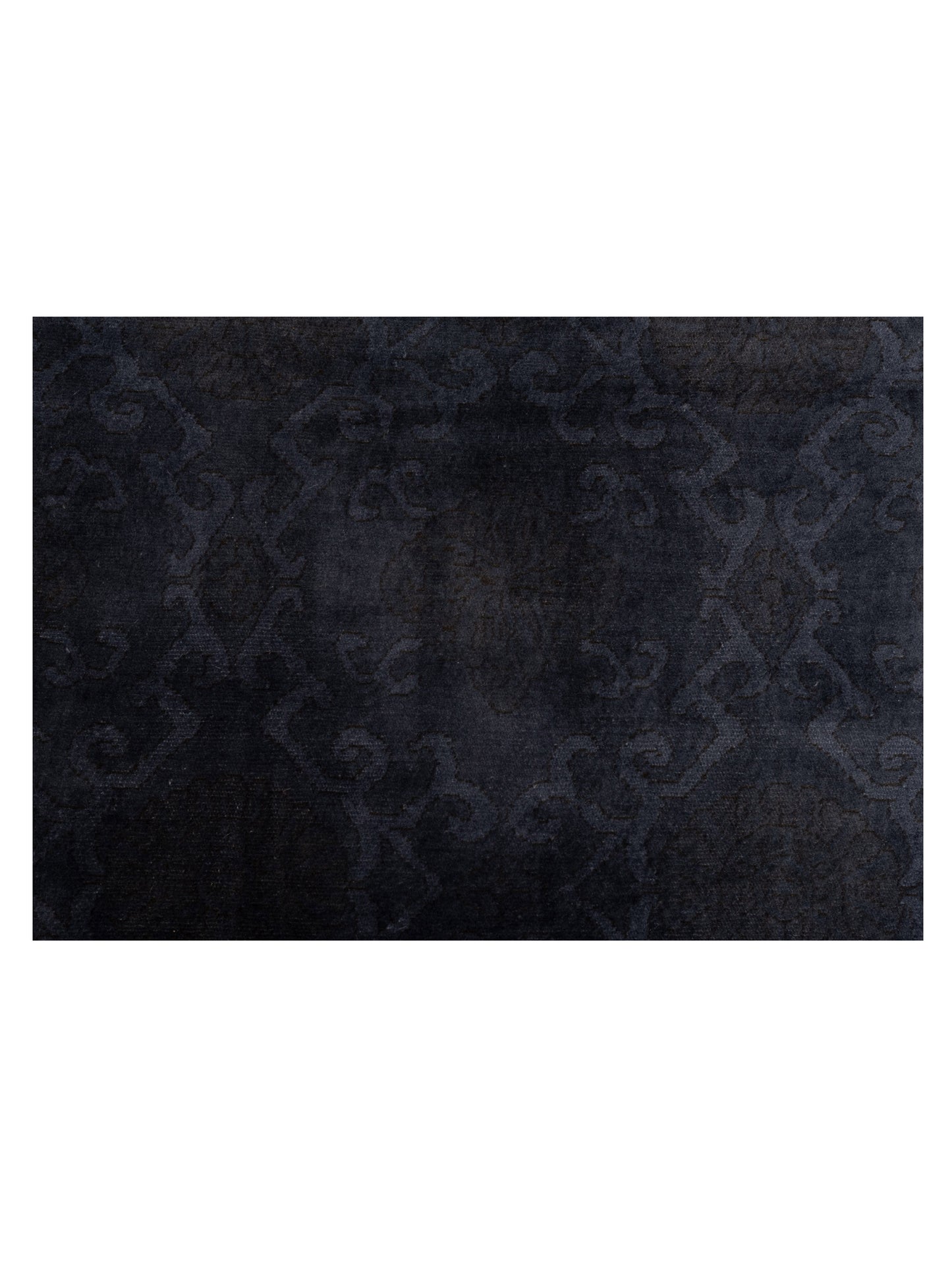 Vintage Dark Gray 8.1x9.8 Hand Knotted Rug