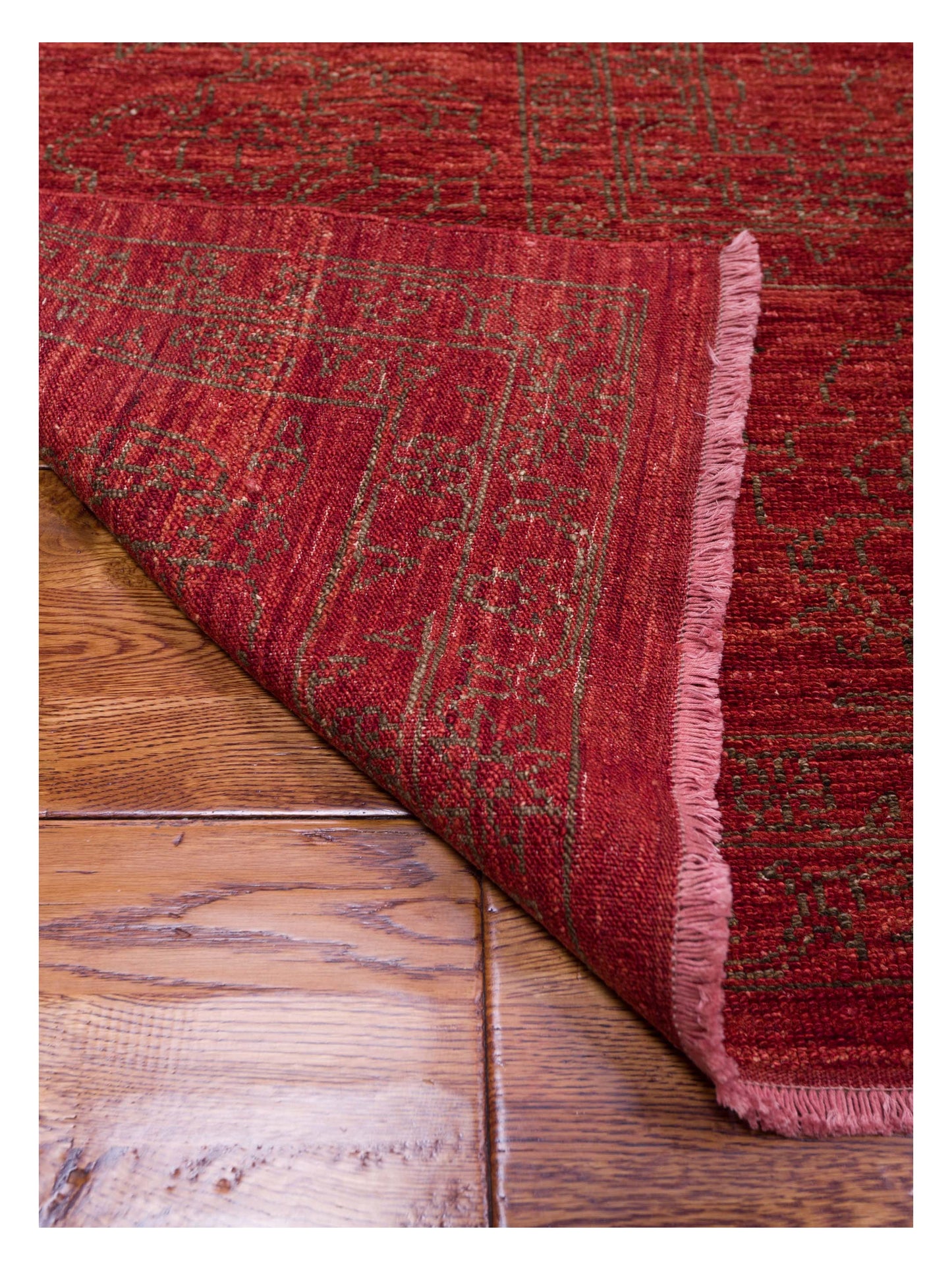 Elowen Red Dark Brown 10.2x13.8 Hand Knotted Rug