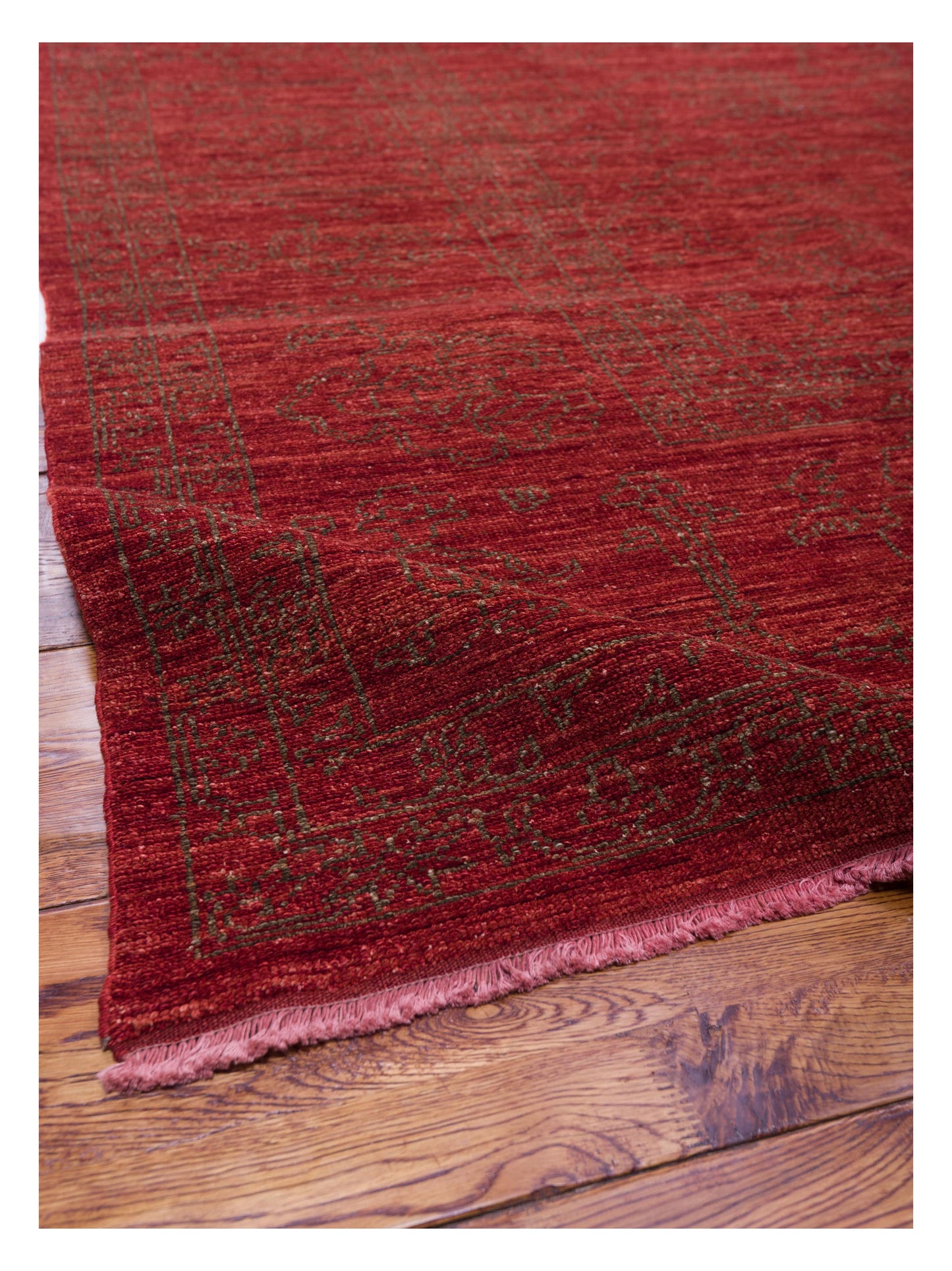 Elowen Red Dark Brown 10.2x13.8 Hand Knotted Rug