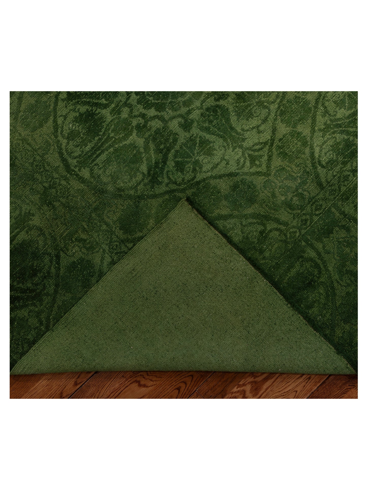 Rechromia Green Green 8.6x9.9 Hand Knotted Rug