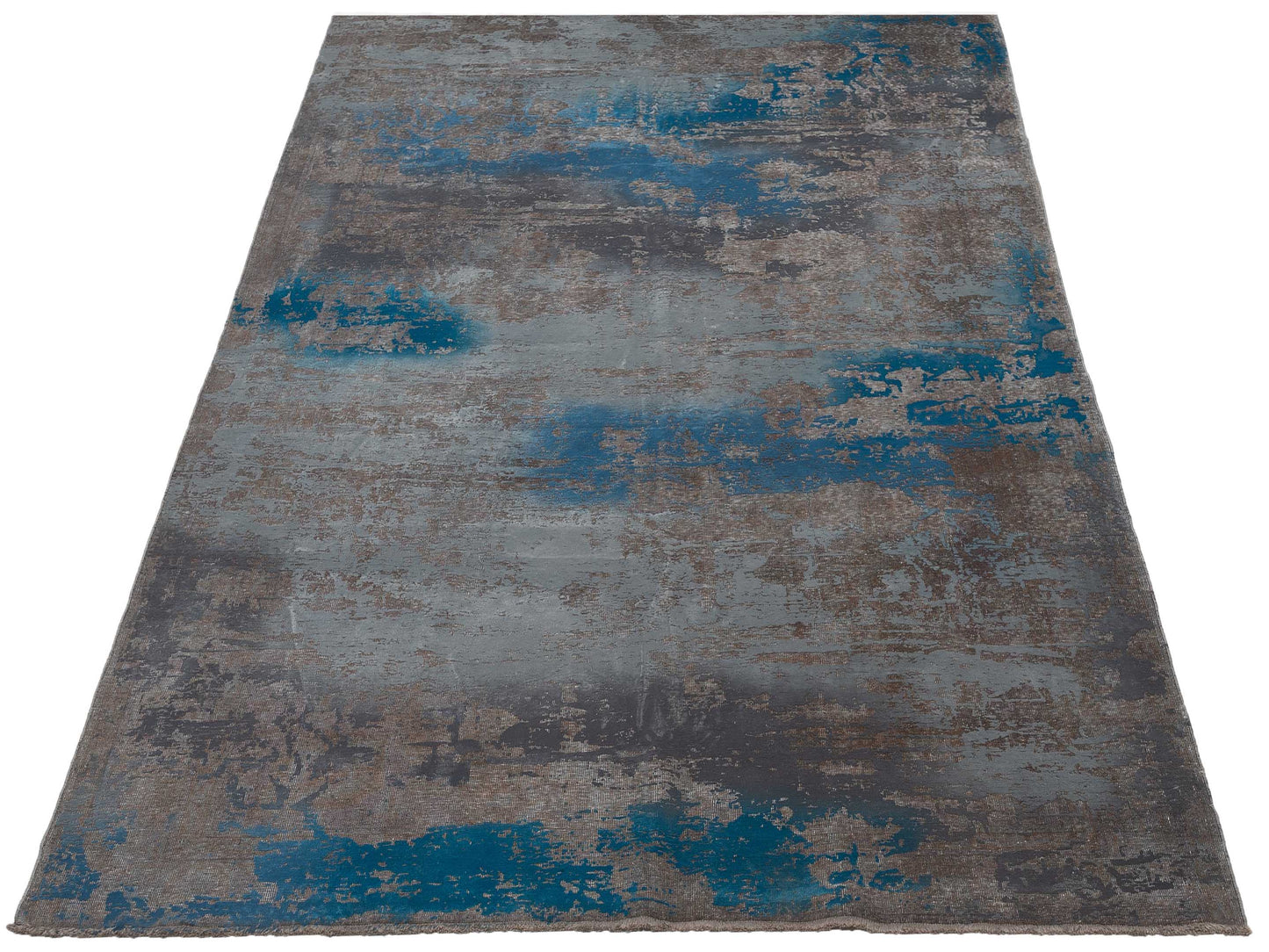 Vintage Gray 6.6x9.4 Hand Knotted Rug