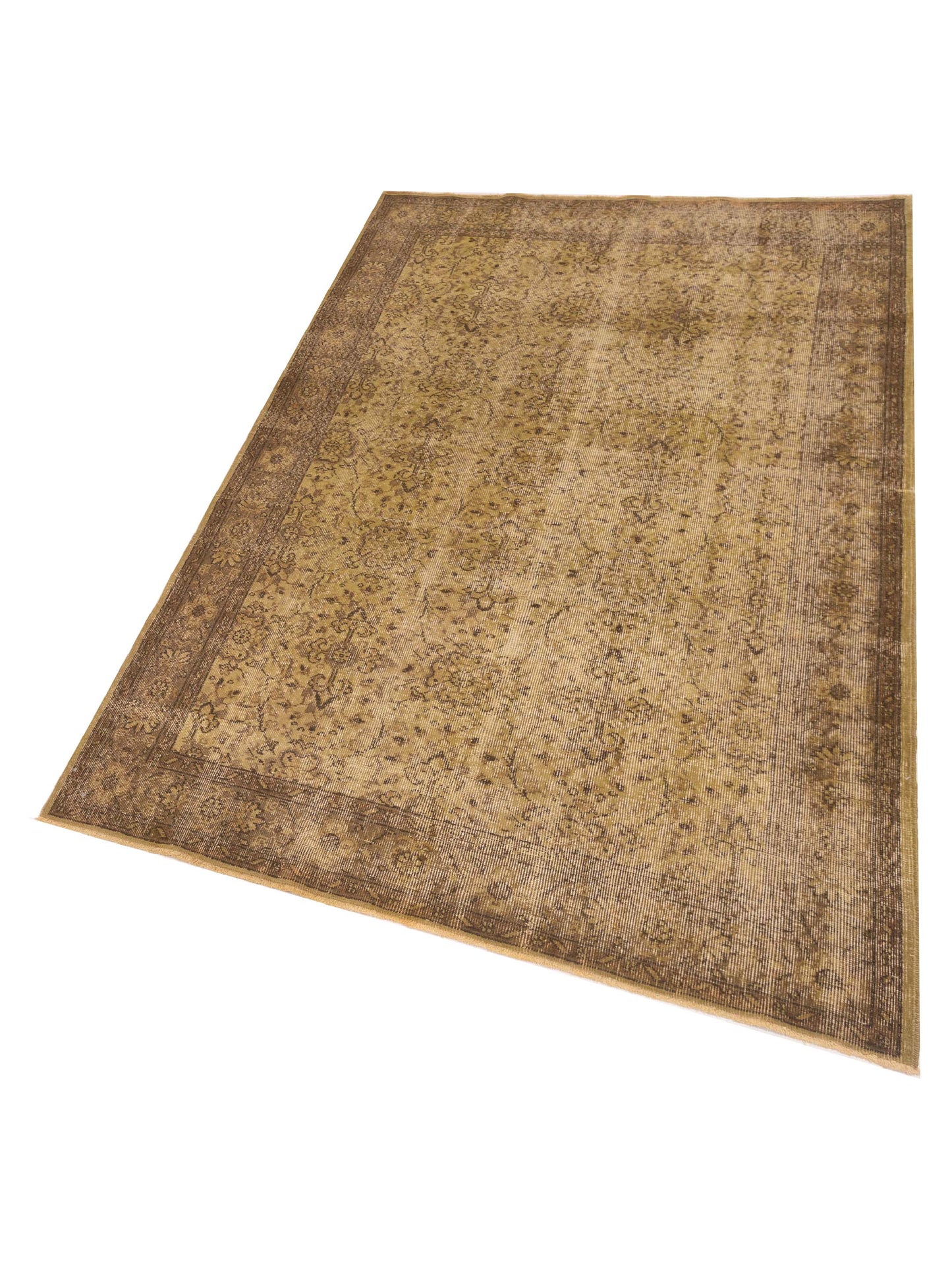 Vintage Green 5.7x8.6 Hand Knotted Rug