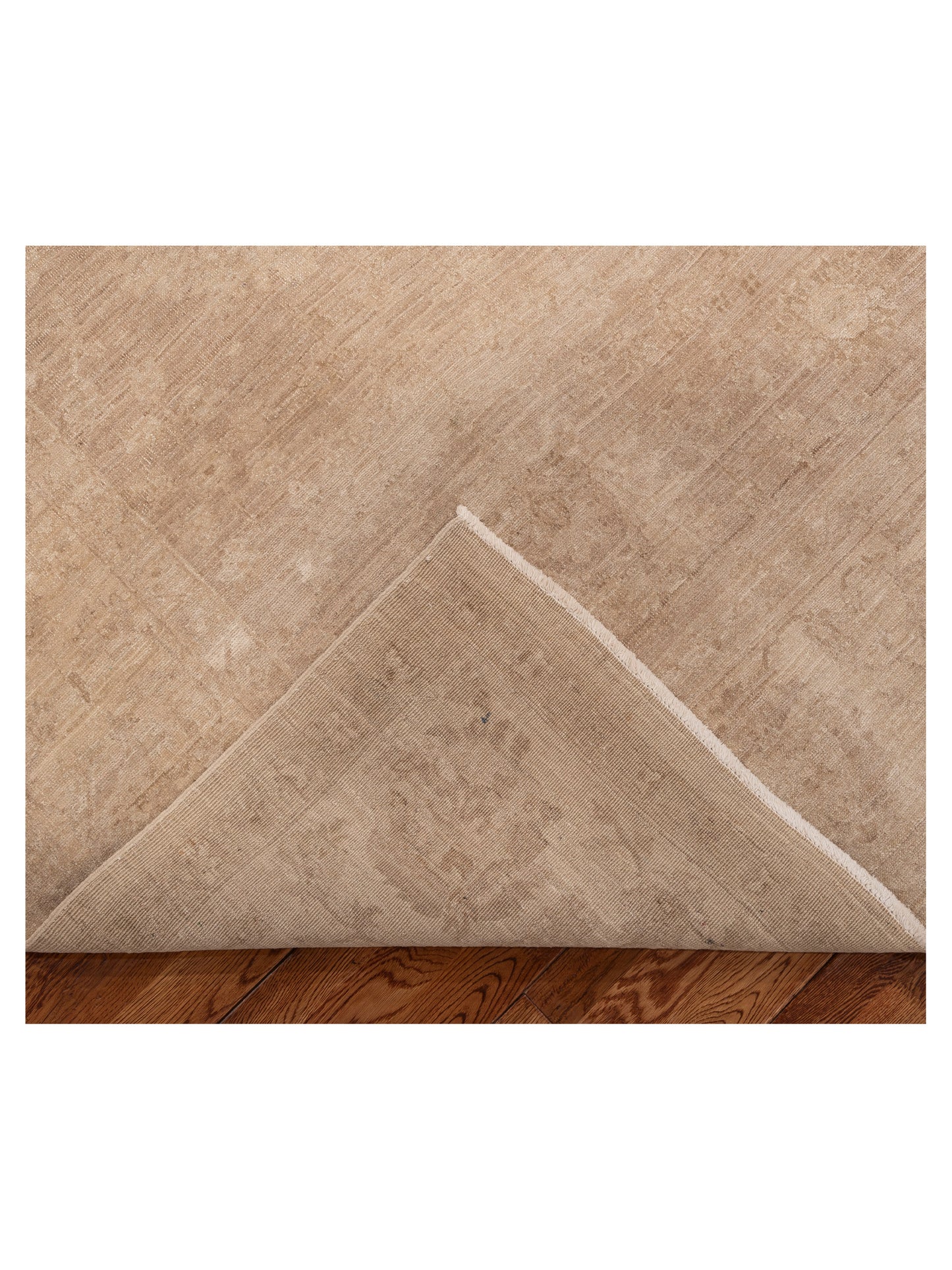 Lailora Brown Ivory 7.9x8.3 Hand Knotted Rug