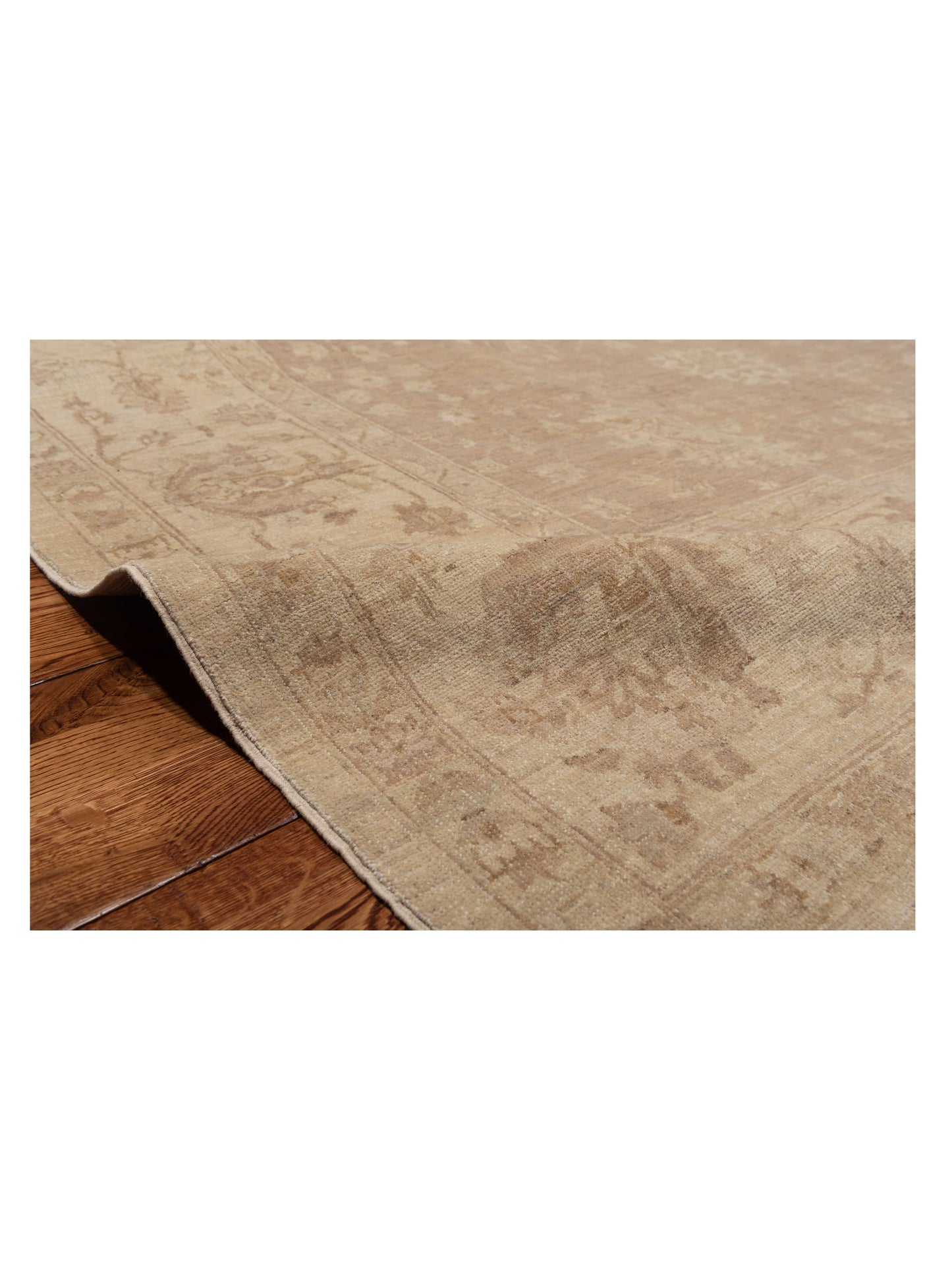 Lailora Brown Ivory 7.9x8.3 Hand Knotted Rug