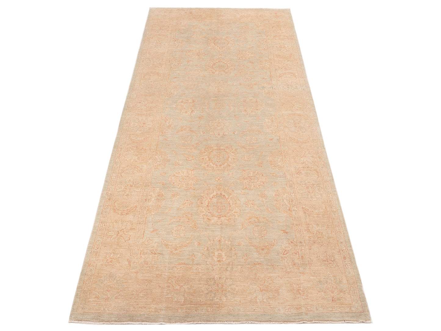 Lailora Blue Light Brown 5.11x13.7 Hand Knotted Rug