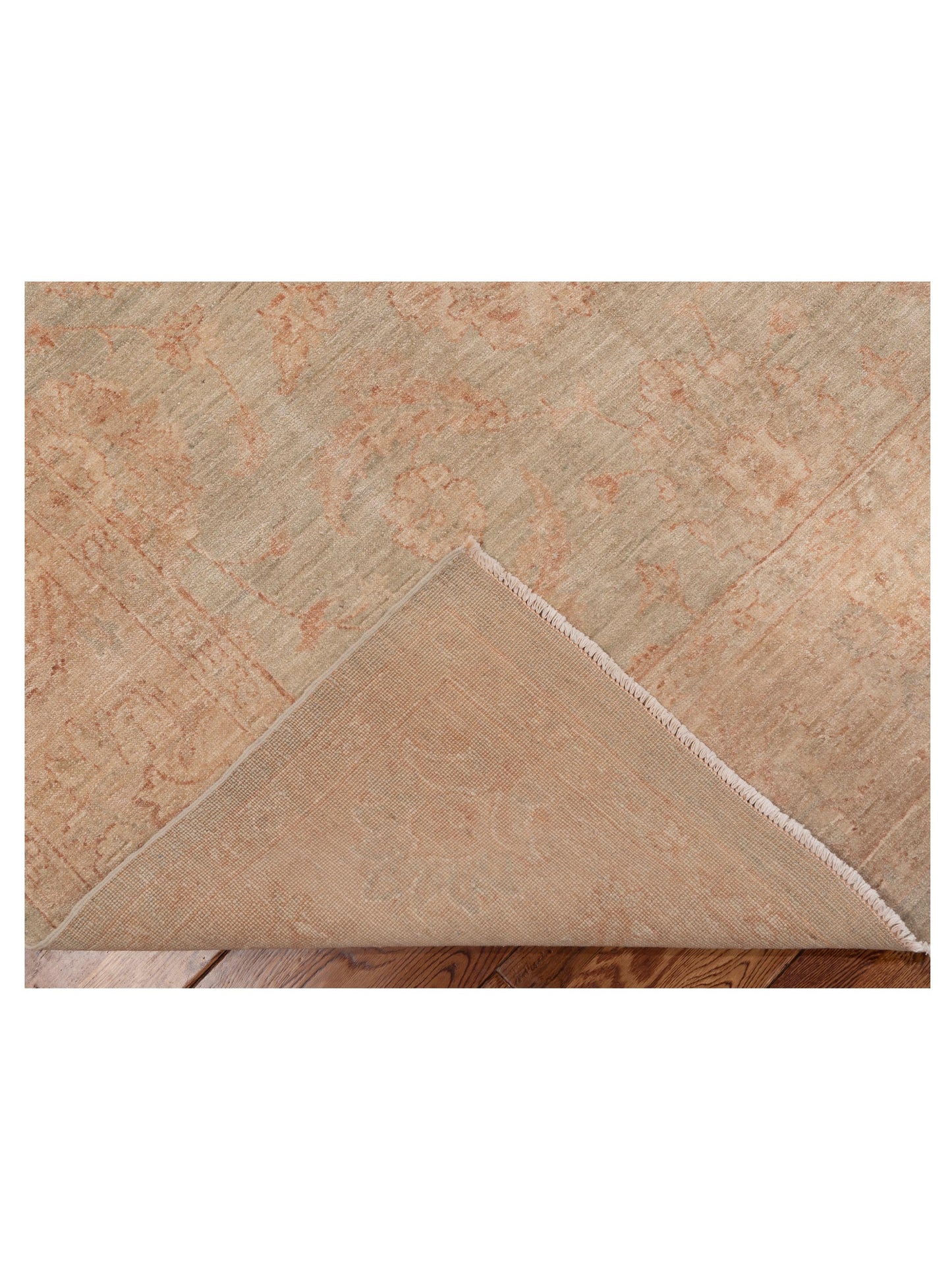 Lailora Blue Light Brown 5.11x13.7 Hand Knotted Rug