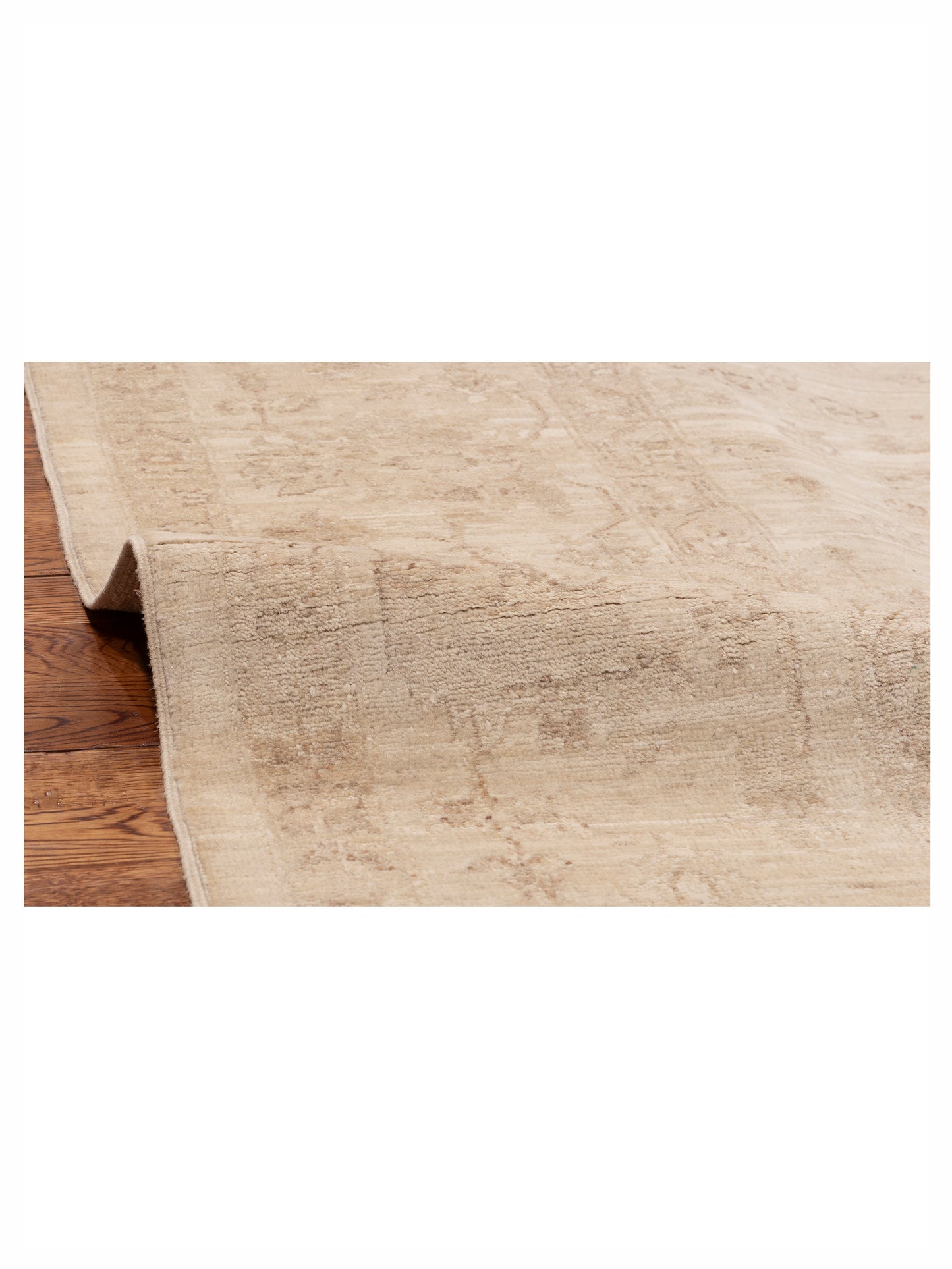 Lailora Ivory Ivory 8.2x9.9 Hand Knotted Rug