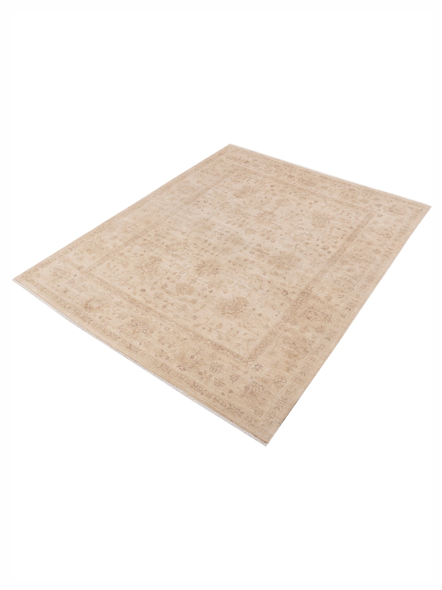 Lailora Ivory Ivory 8.3x10.2 Hand Knotted Rug