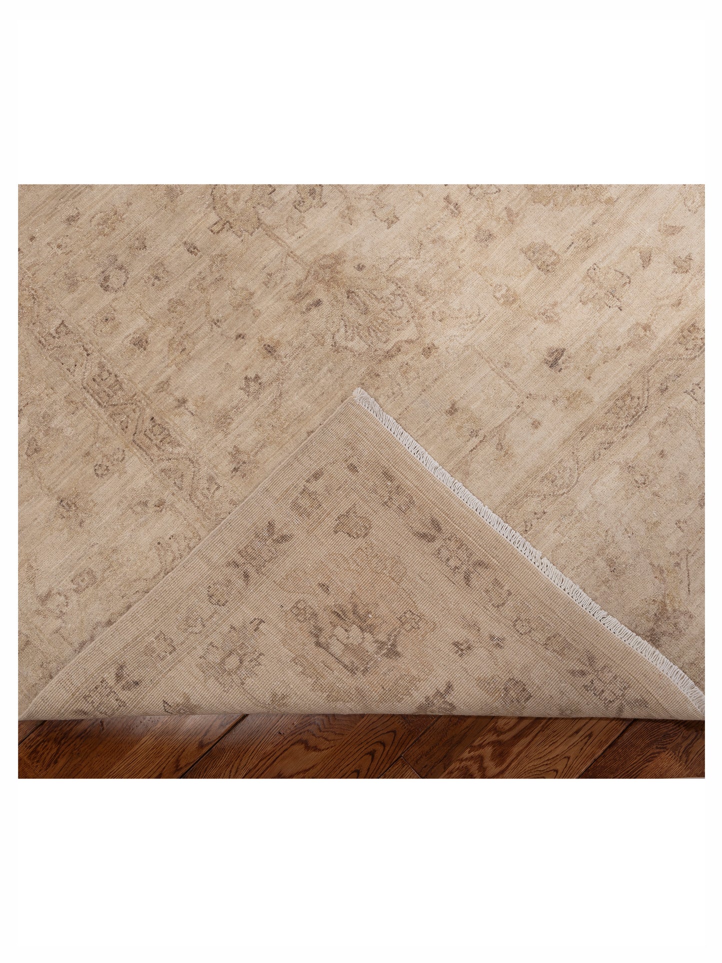 Lailora Ivory Ivory 8.3x10.2 Hand Knotted Rug