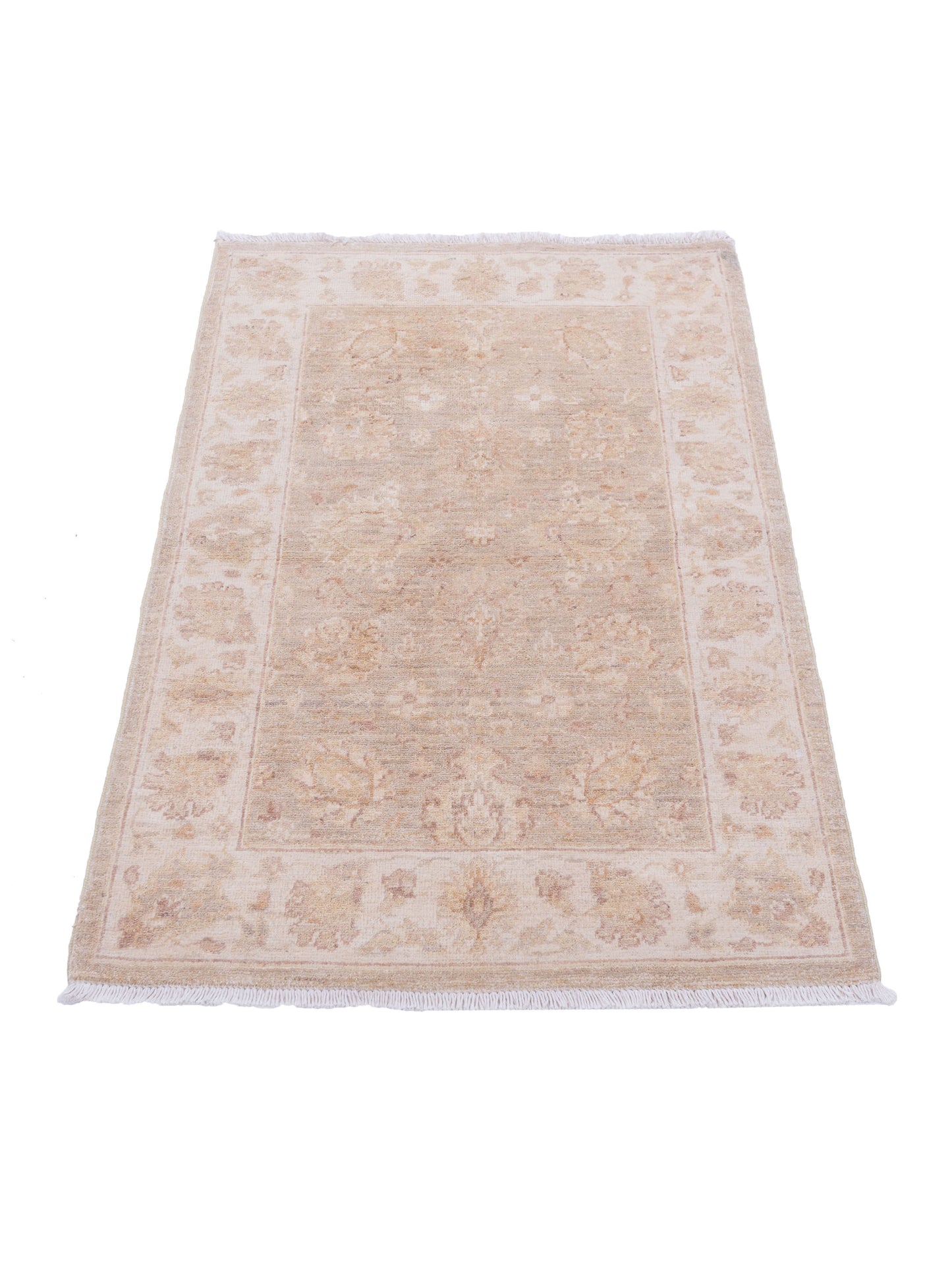 Lailora Light Brown Beige 2.8x3.11 Hand Knotted Rug