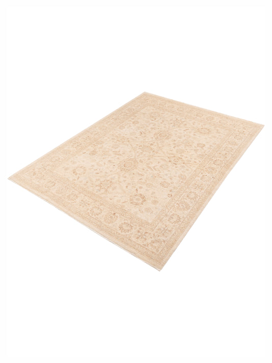 Lailora Ivory Ivory 7.9x10.7 Hand Knotted Rug