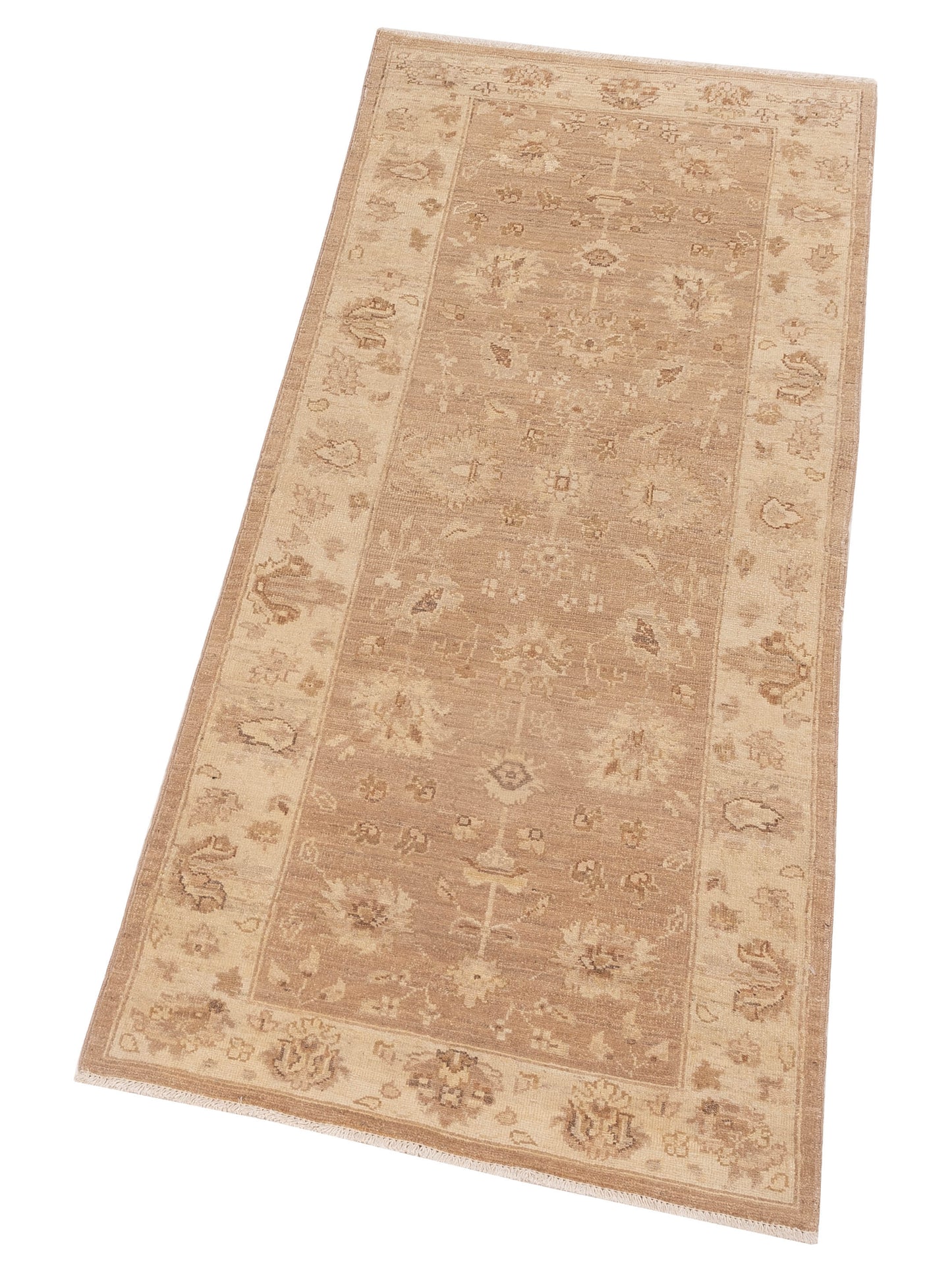 Lailora Brown Ivory 2.7x6.3 Hand Knotted Rug
