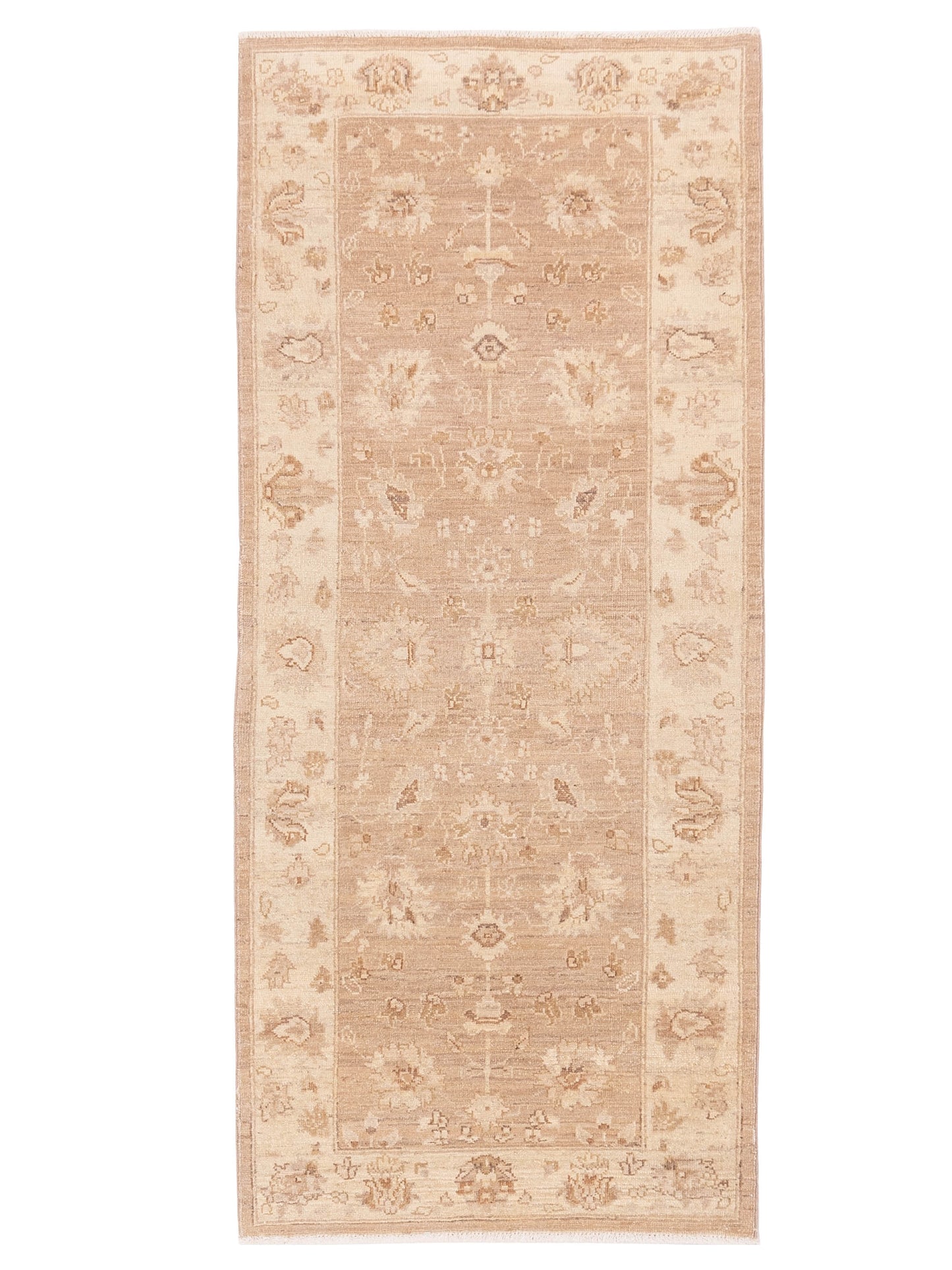 Lailora Brown Ivory 2.7x6.3 Hand Knotted Rug