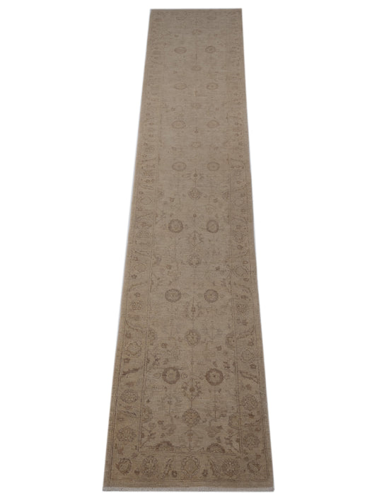 Lailora Ivory Gold 2.4x12.8 Hand Knotted Rug