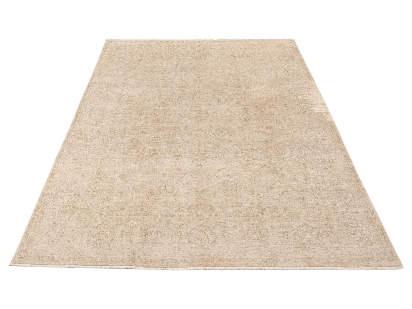 Sabira Ivory Blue 8.10x12 Hand Knotted Rug