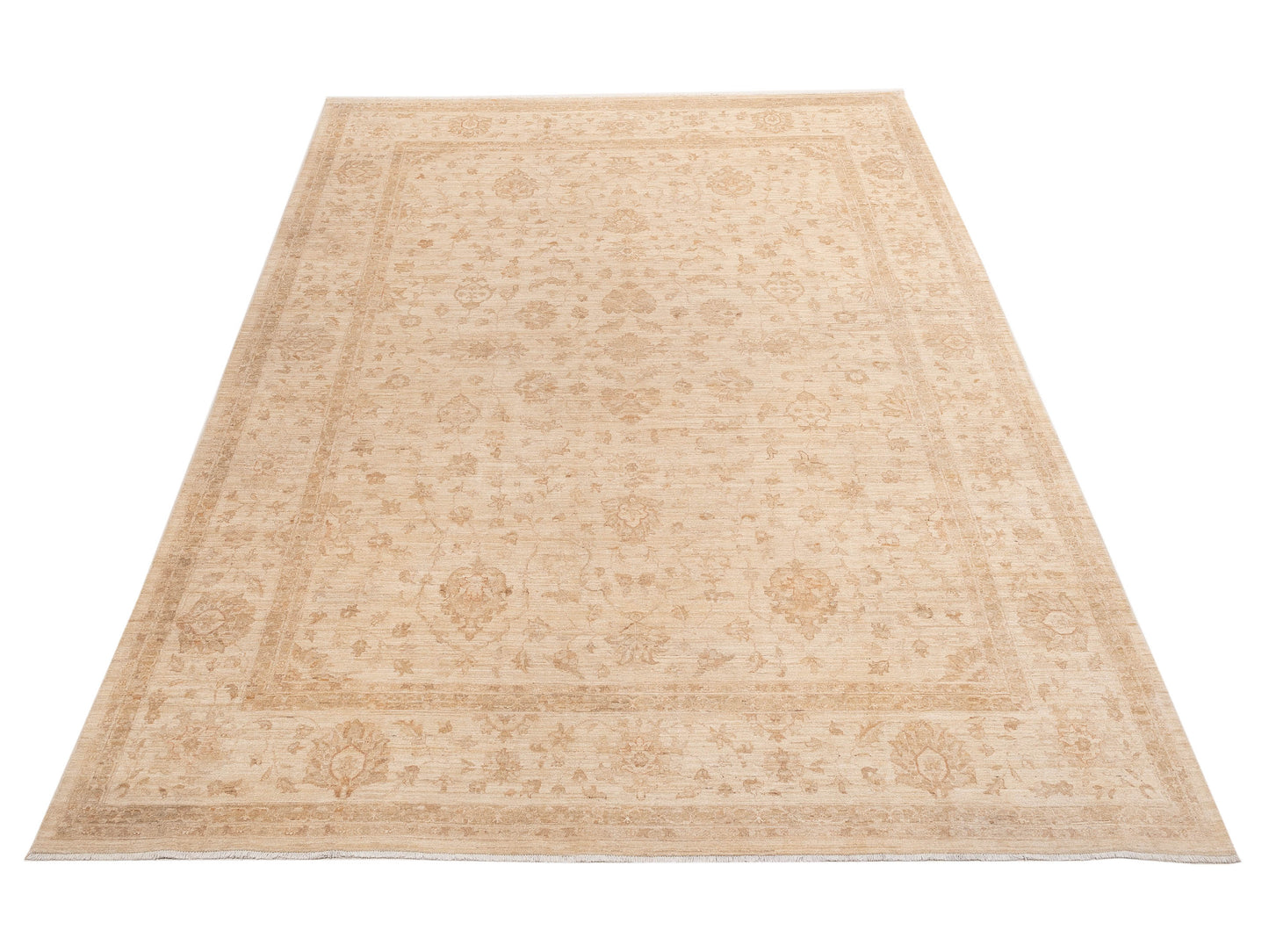 Sabira Ivory Ivory 9.11x13.5 Hand Knotted Rug