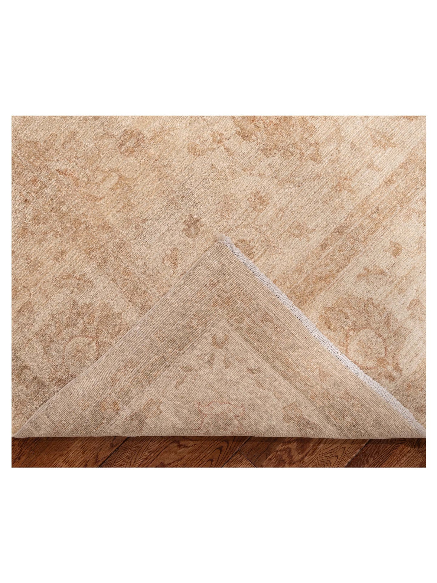 Sabira Ivory Ivory 9.11x13.5 Hand Knotted Rug