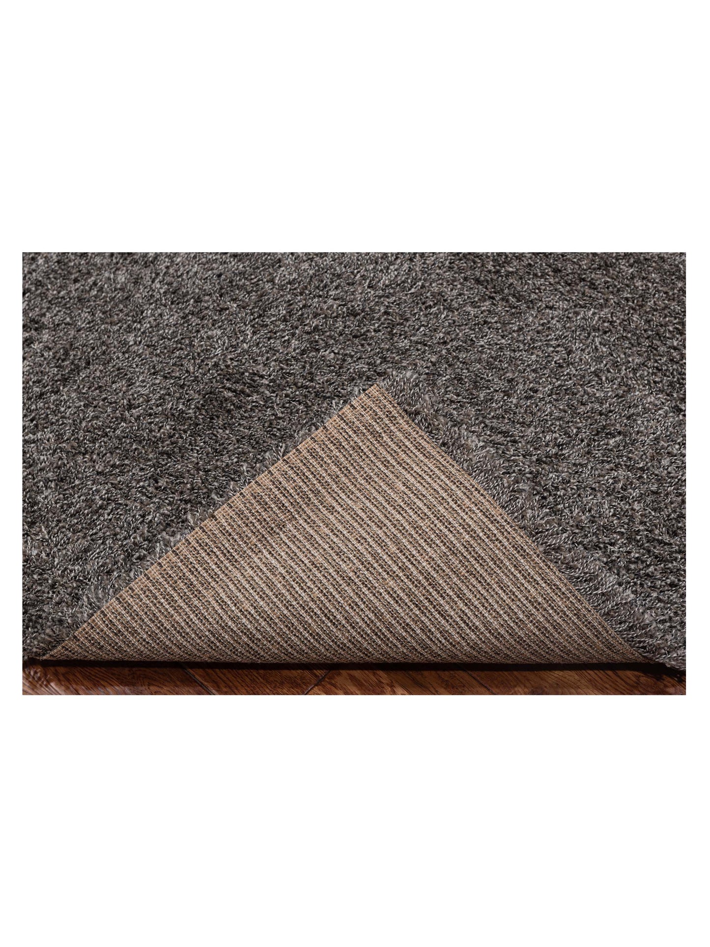 Shaggy Gray Gray 7.10x11.2 Machine Made Rug