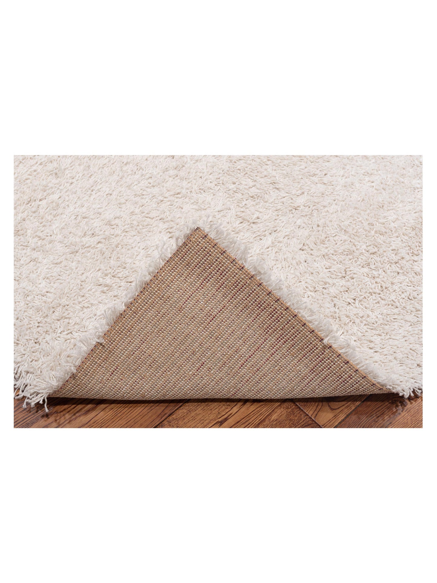 Shaggy Ivory Ivory 7.10x11.2 Machine Made Rug