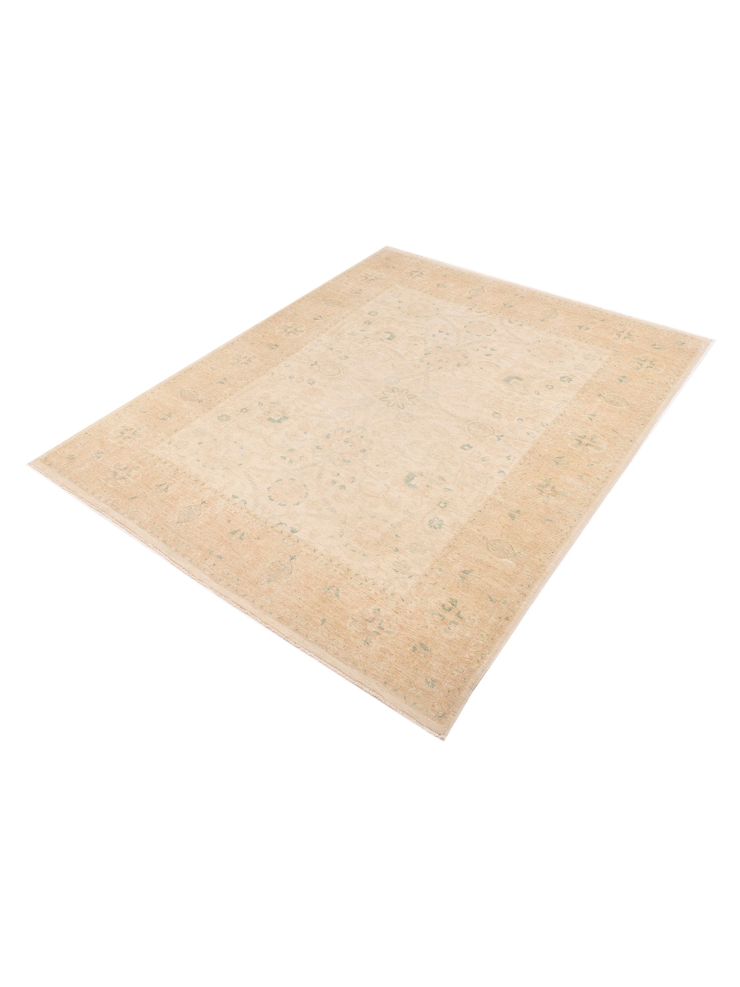 Lailora Ivory Light Brown 9x11.4 Hand Knotted Rug