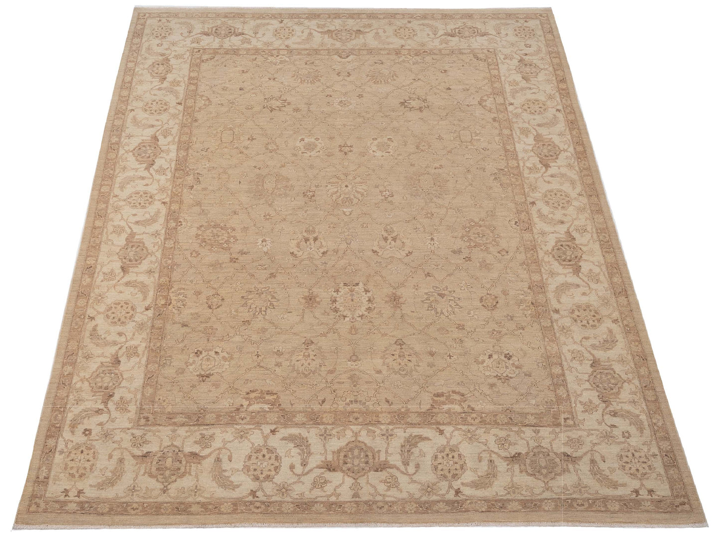 Lailora Camel Ivory 8.8x11.9 Hand Knotted Rug