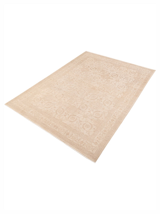 Lailora Ivory Ivory 8.3x11.4 Hand Knotted Rug