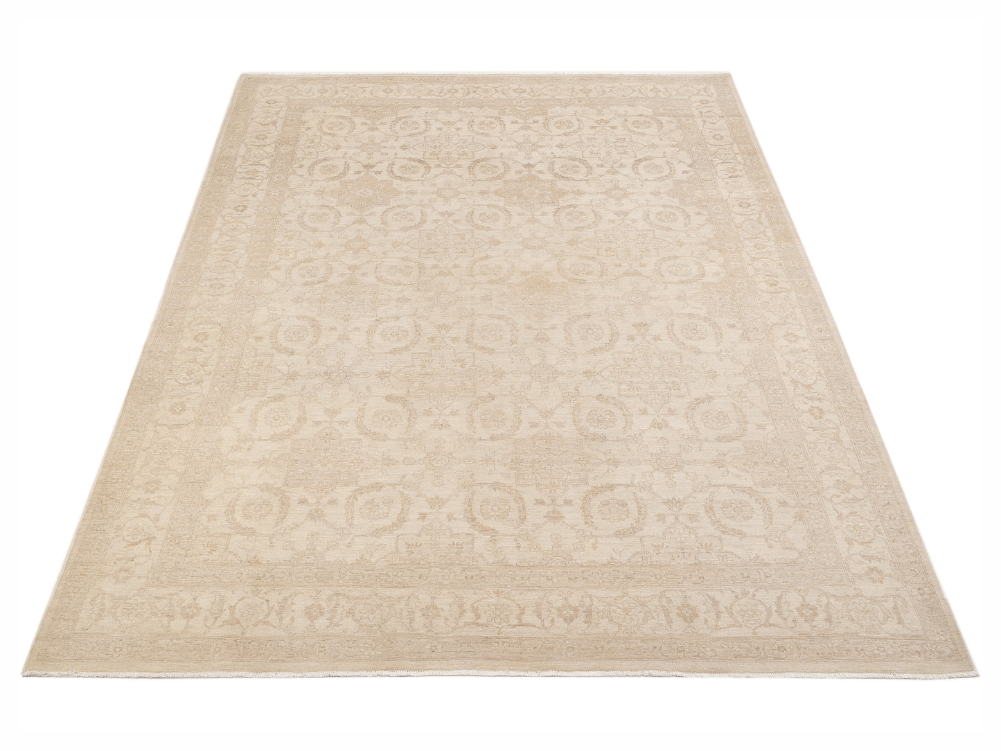 Lailora Ivory Ivory 8.3x11.4 Hand Knotted Rug