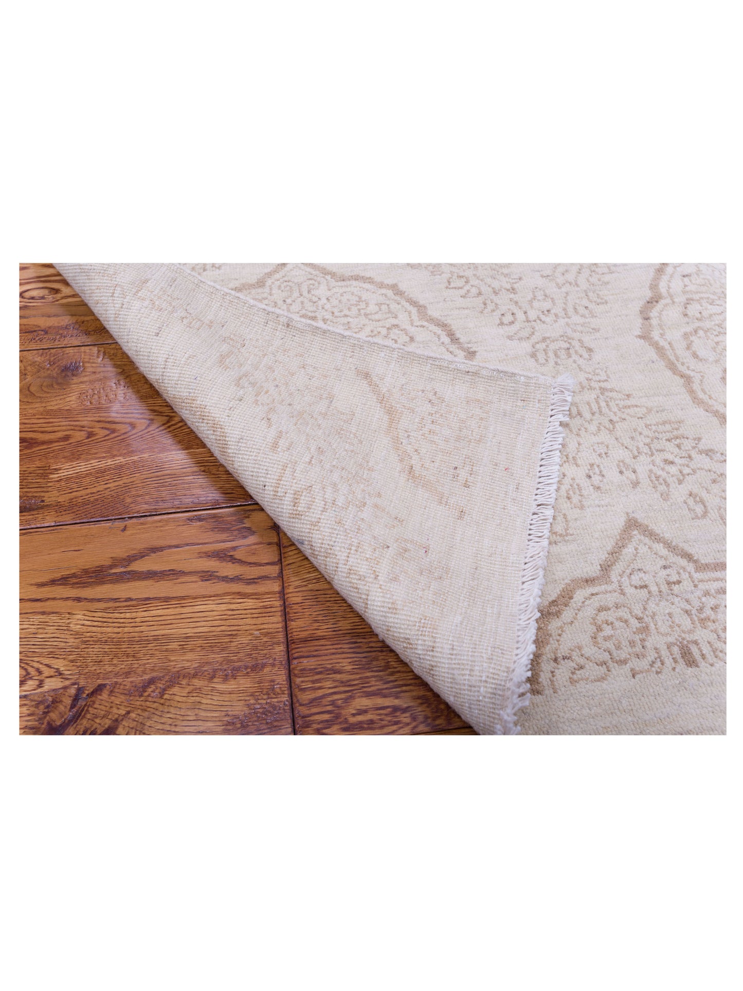 Lailora Ivory Ivory 7.11x10.2 Hand Knotted Rug