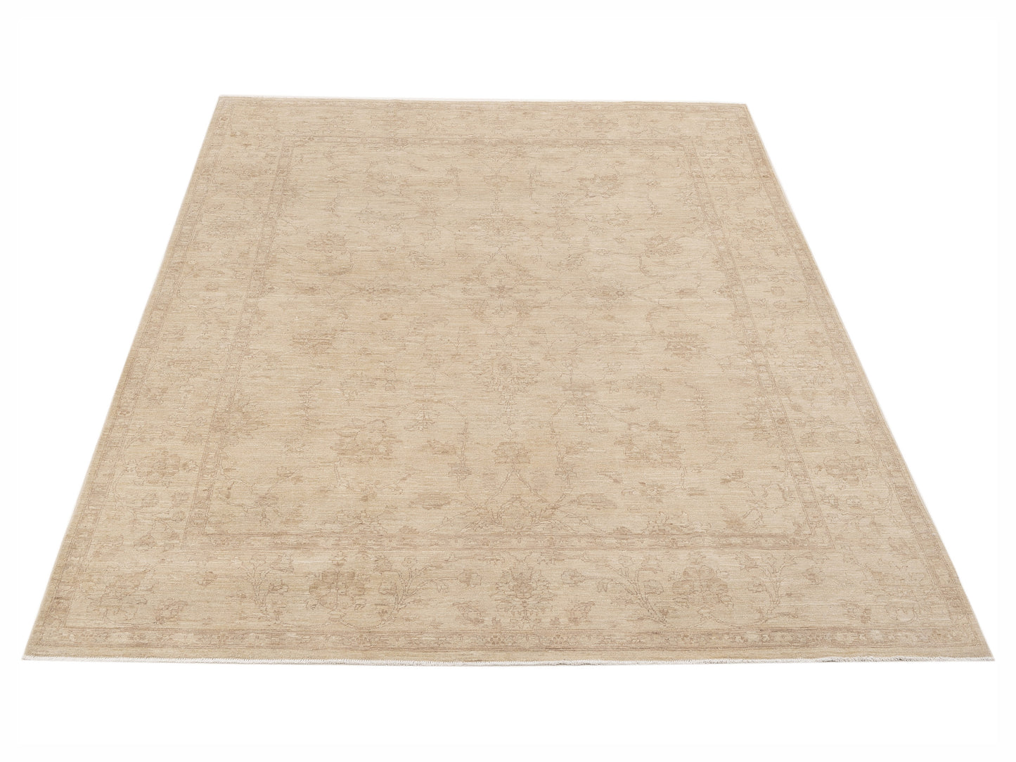 Lailora Cream Cream 8x10 Hand Knotted Rug