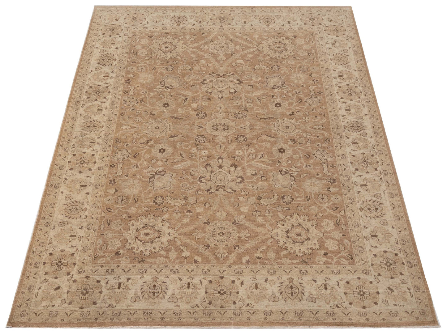 Lailora Brown Beige 8.8x11.10 Hand Knotted Rug