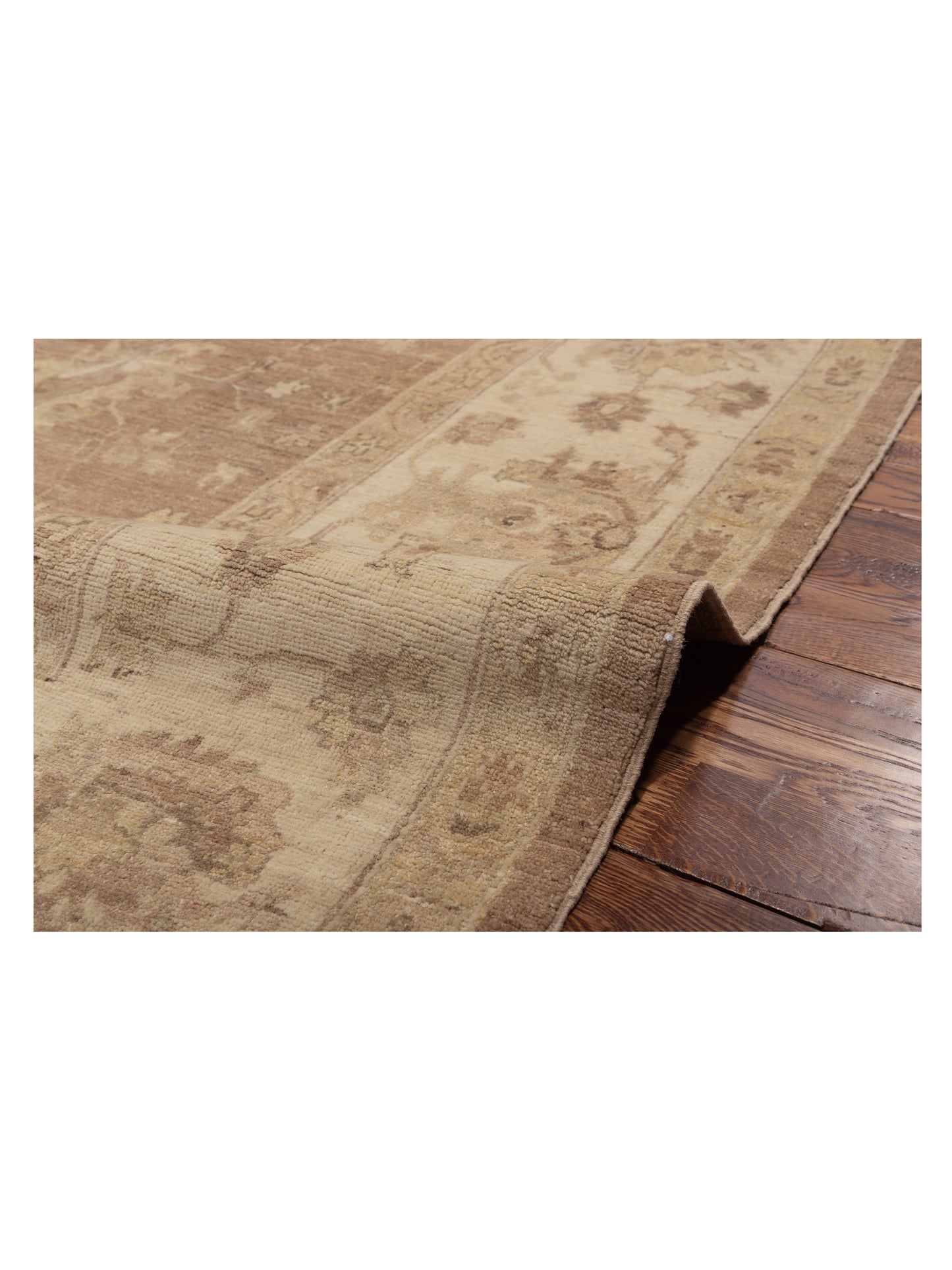 Lailora Brown Ivory 8.1x10.4 Hand Knotted Rug