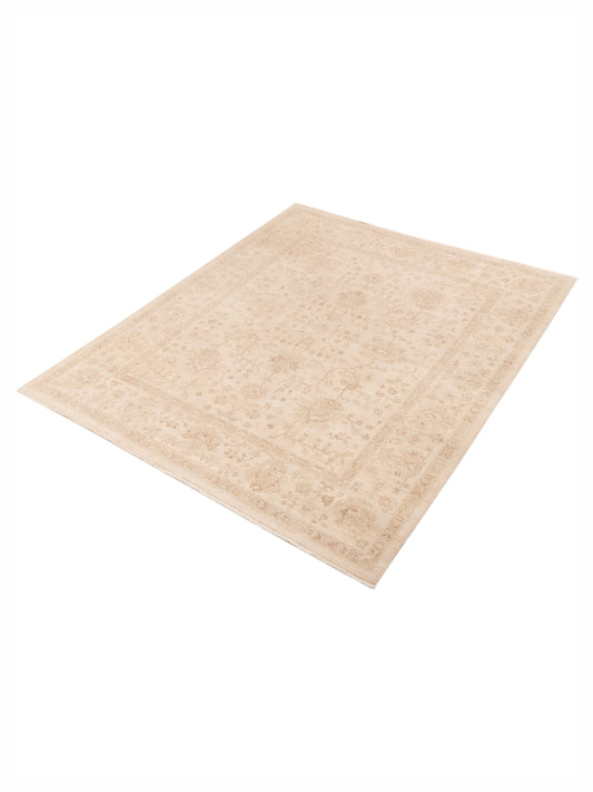 Lailora Ivory Ivory 8x9.7 Hand Knotted Rug