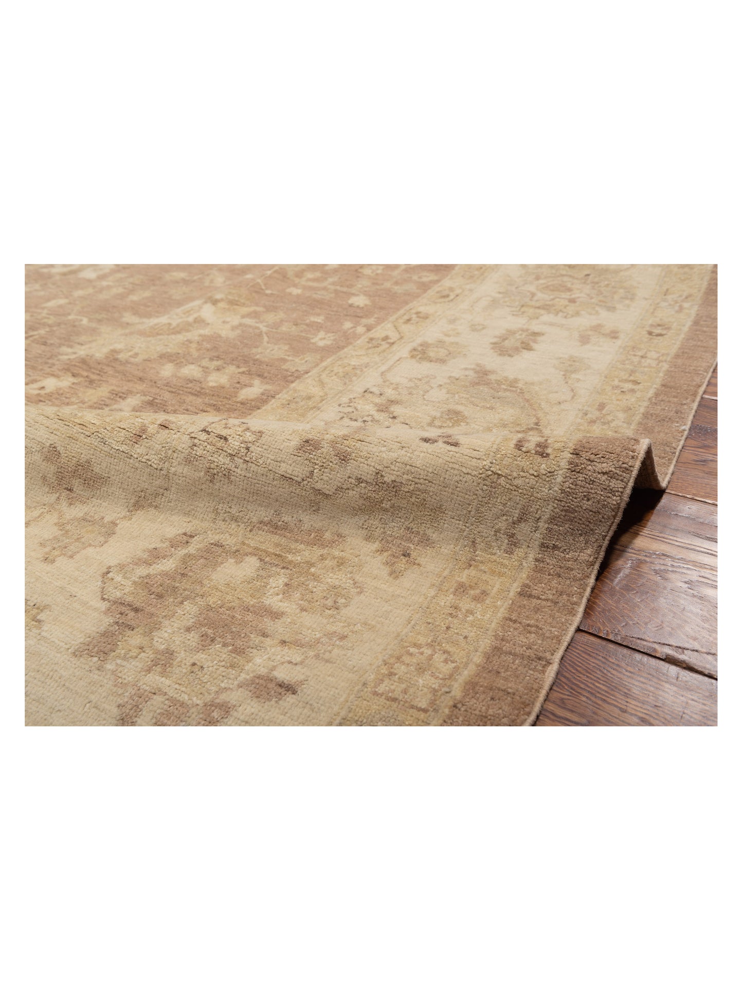 Lailora Light Brown Beige 7.11x9.7 Hand Knotted Rug