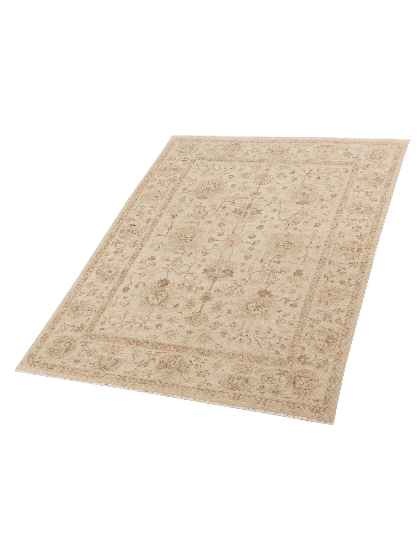 Lailora Ivory Ivory 6.3x8.5 Hand Knotted Rug