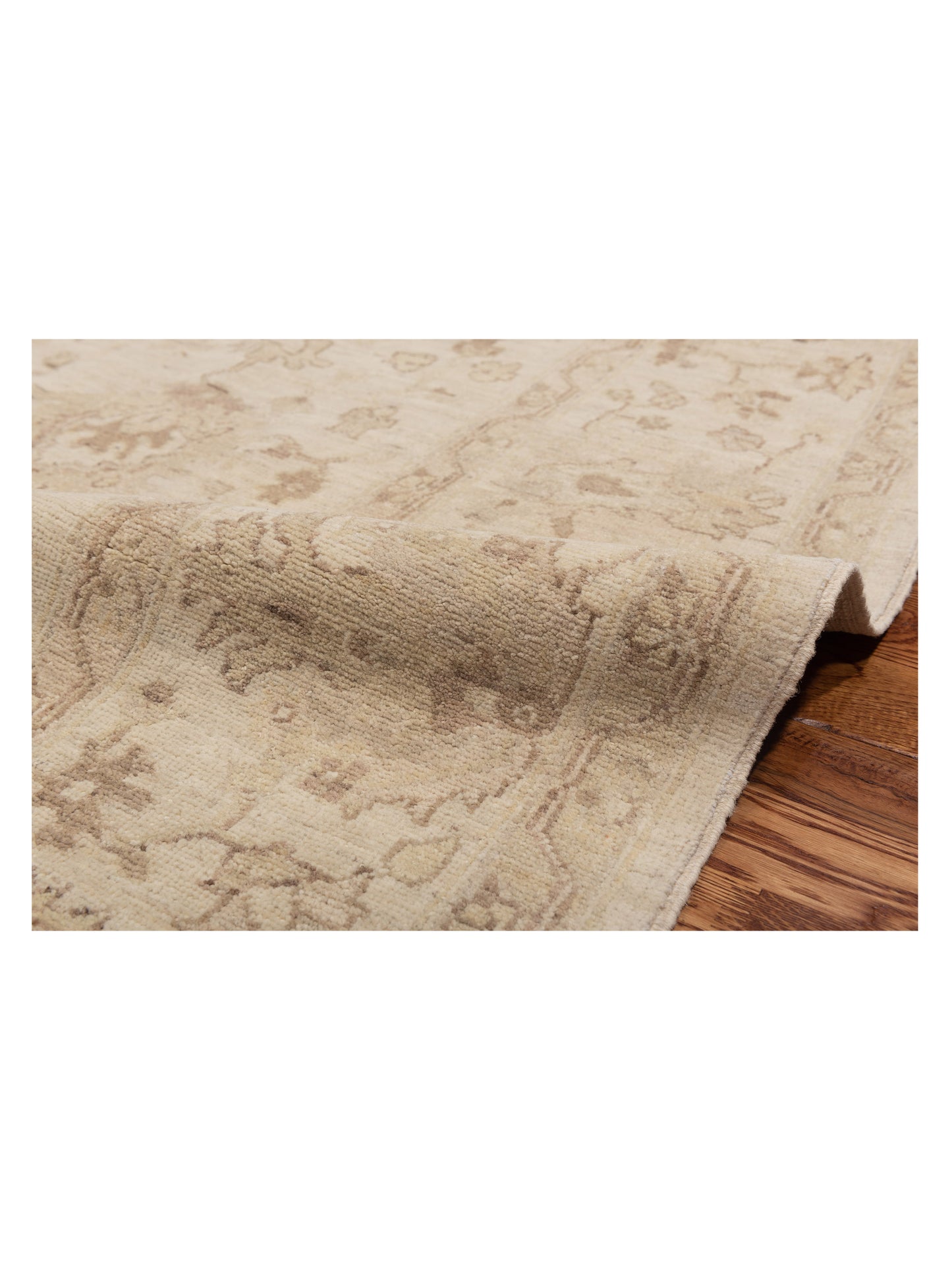 Lailora Ivory Ivory 6.3x8.5 Hand Knotted Rug